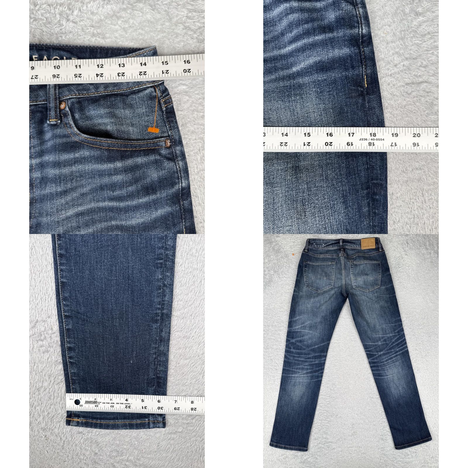 American Eagle Outfitters American Eagle Jeans Mens 29x30 Blue Jegging Skinny Straight Leg AirFlex Size US 29 - 9 Thumbnail