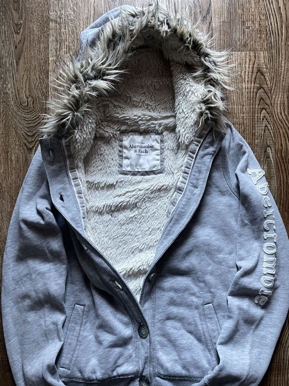 Abercrombie & Fitch Y2K Abercrombie & Fitch Fur Hoodie Lgb Style Size L / US 10 / IT 46 - 5 Thumbnail