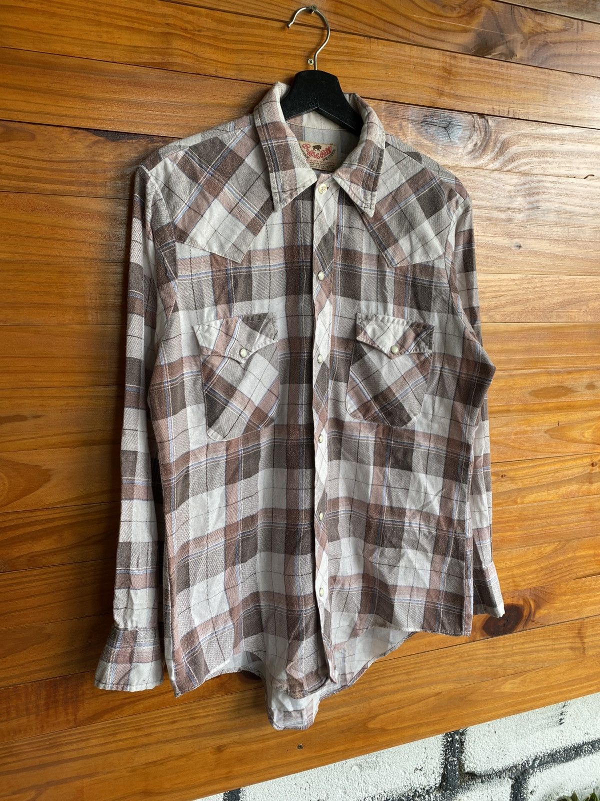 Vintage Vintage Buffalo Plaid Western Shirt 50/50 Cotton Polyester Size US M / EU 48-50 / 2 - 5 Thumbnail
