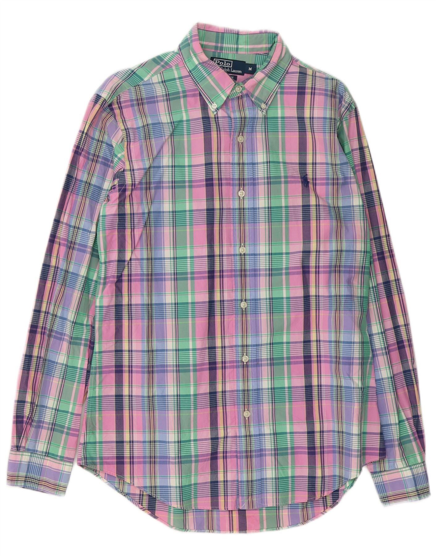 Polo Ralph Lauren Mens Custom Fit Shirt Medium Multicoloured Check Cotton Size US M / EU 48-50 / 2 - 1 Thumbnail