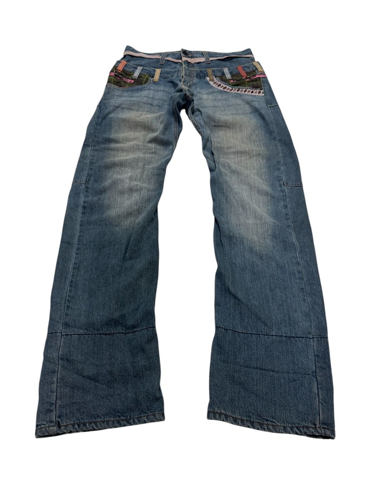 Japanese Brand JAPANESE DOMINATE HANDCRAFTED DOUBLE WAIST DISTRESSED JEANS Size US 32 / EU 48 - 18 Thumbnail