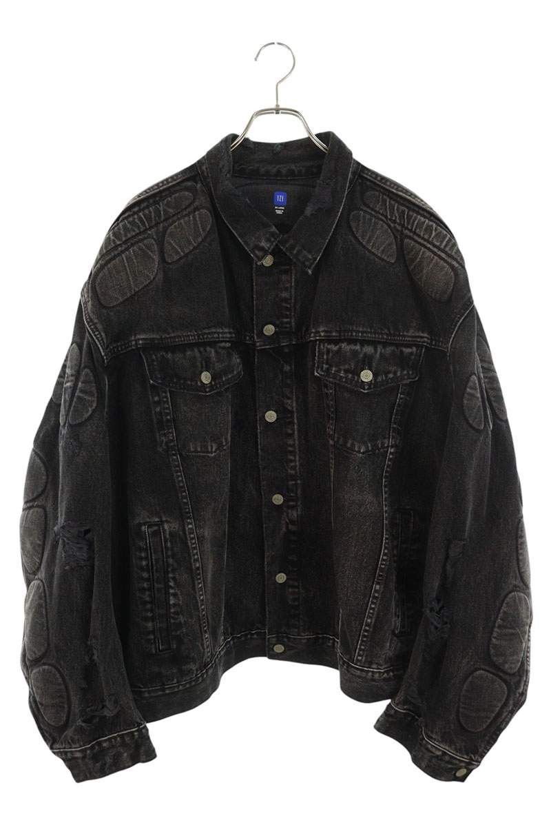 Gap × Kanye West Yeezy gap Balenciaga padded denim jacket washed