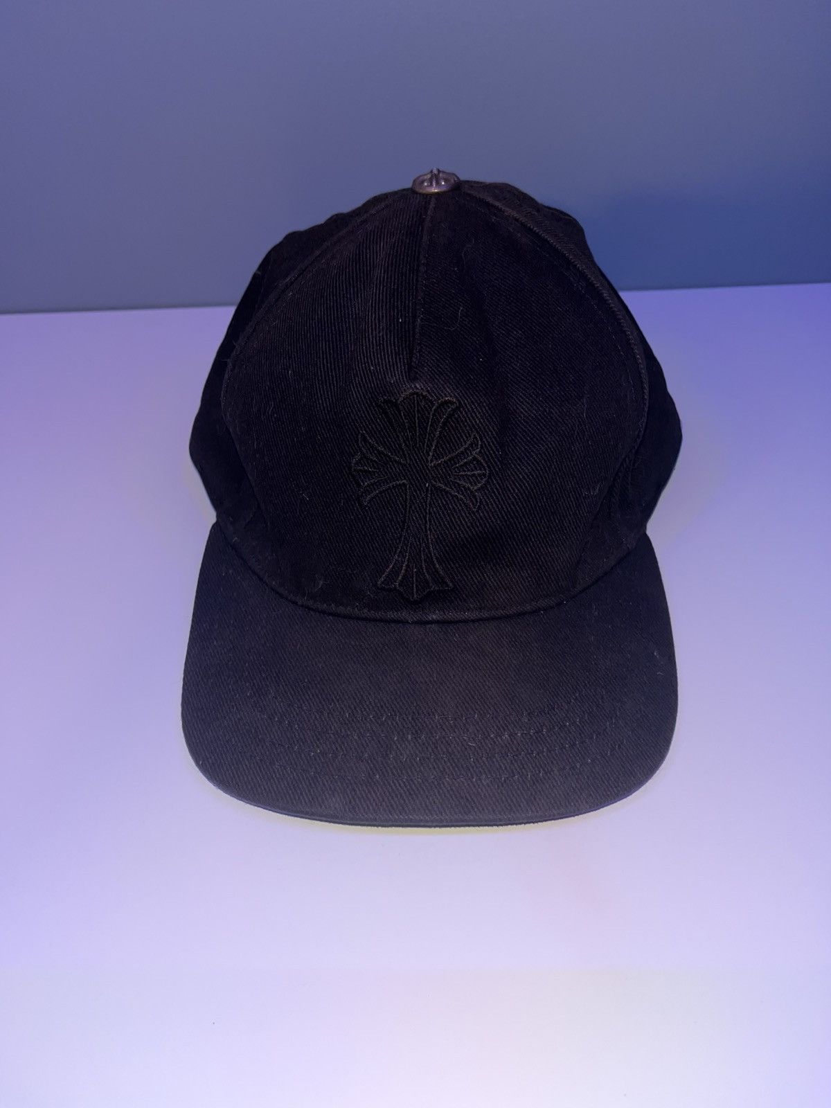 Chrome Hearts CHROME HEARTS BASEBALL CAP - CROSS WAXED DENIM