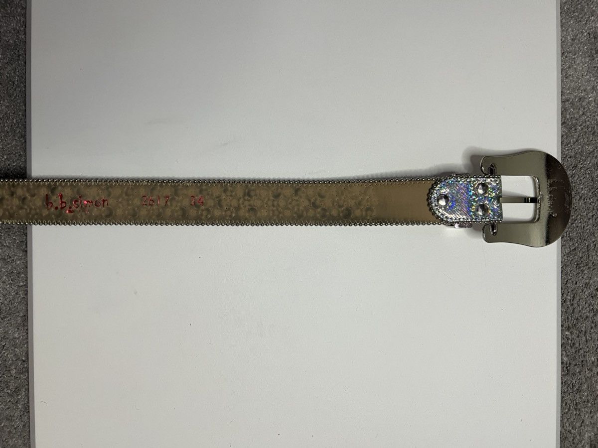 B.B. Simon B.B. Simon Rhinestone Crystal Belt Silver Size 34 - 6 Thumbnail