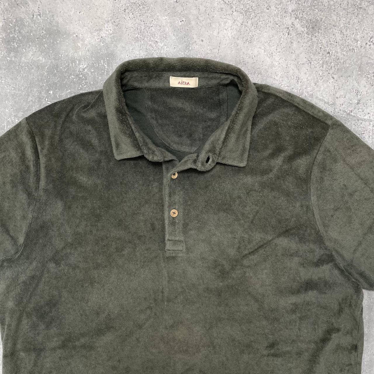 Altea Altea Terry Towelling Polo Shirt Green Size L Size US L / EU 52-54 / 3 - 2 Thumbnail
