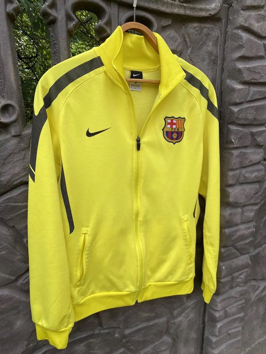 Nike × Vintage Nike FC Barcelona Jacket Yellow Black Mens Full Zip Track Size US M / EU 48-50 / 2 - 5 Thumbnail