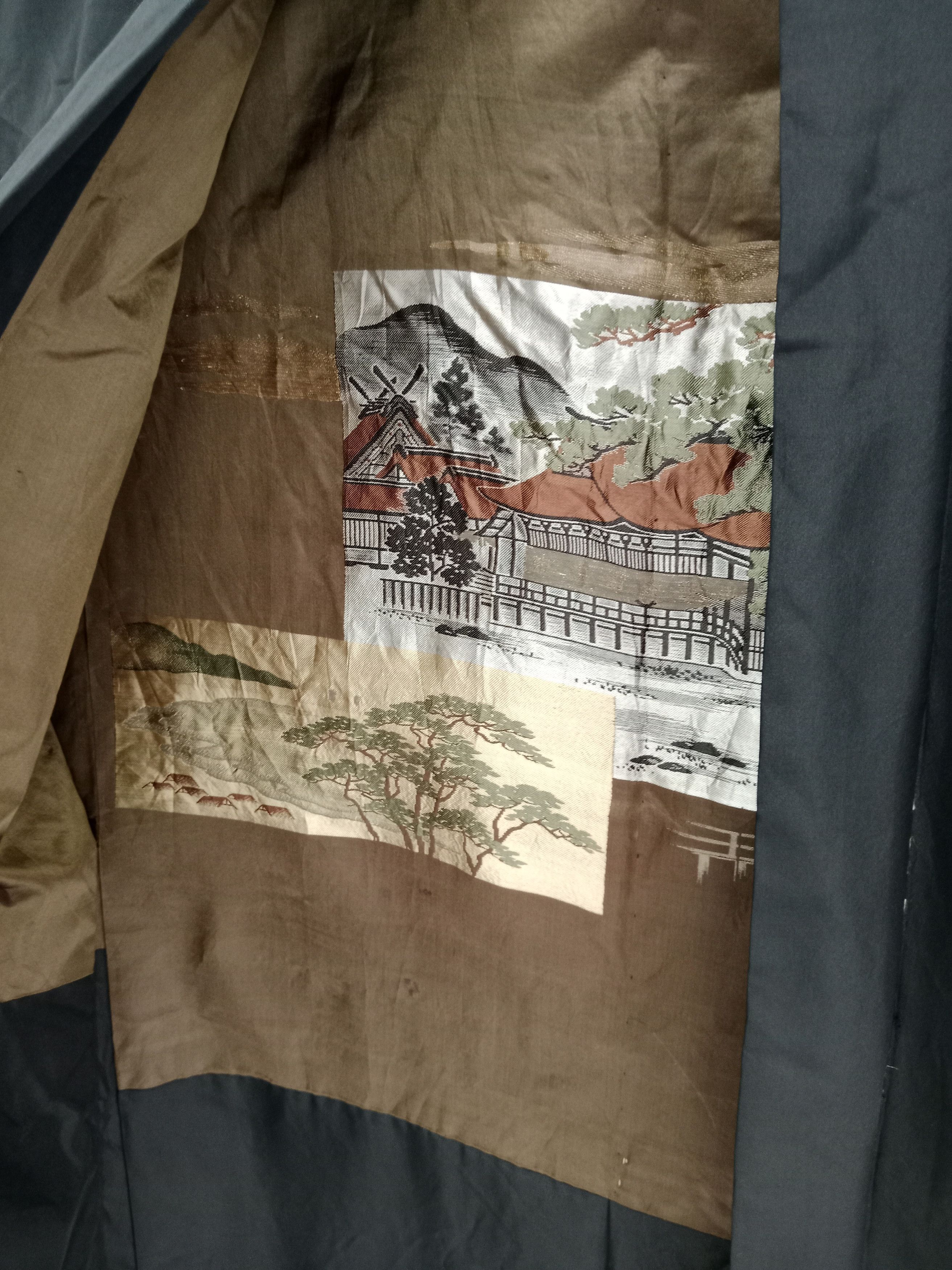 Komono Vintage Men Haori Kimono Nice Motif Yakuza Style Japanese Size US L / EU 52-54 / 3 - 7 Thumbnail