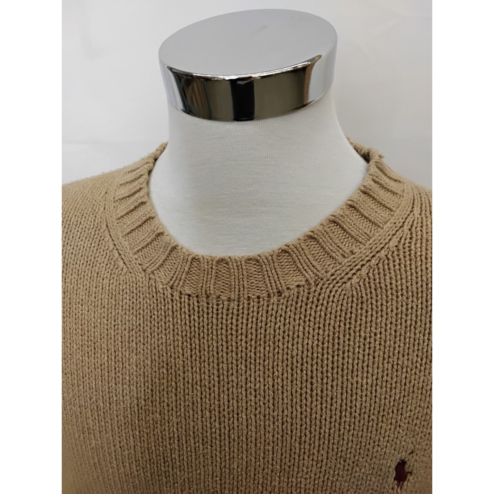 Polo Ralph Lauren Polo Ralph Lauren Sweater Men's L Tan 100% Cotton Crew Neck Size US L / EU 52-54 / 3 - 4 Thumbnail