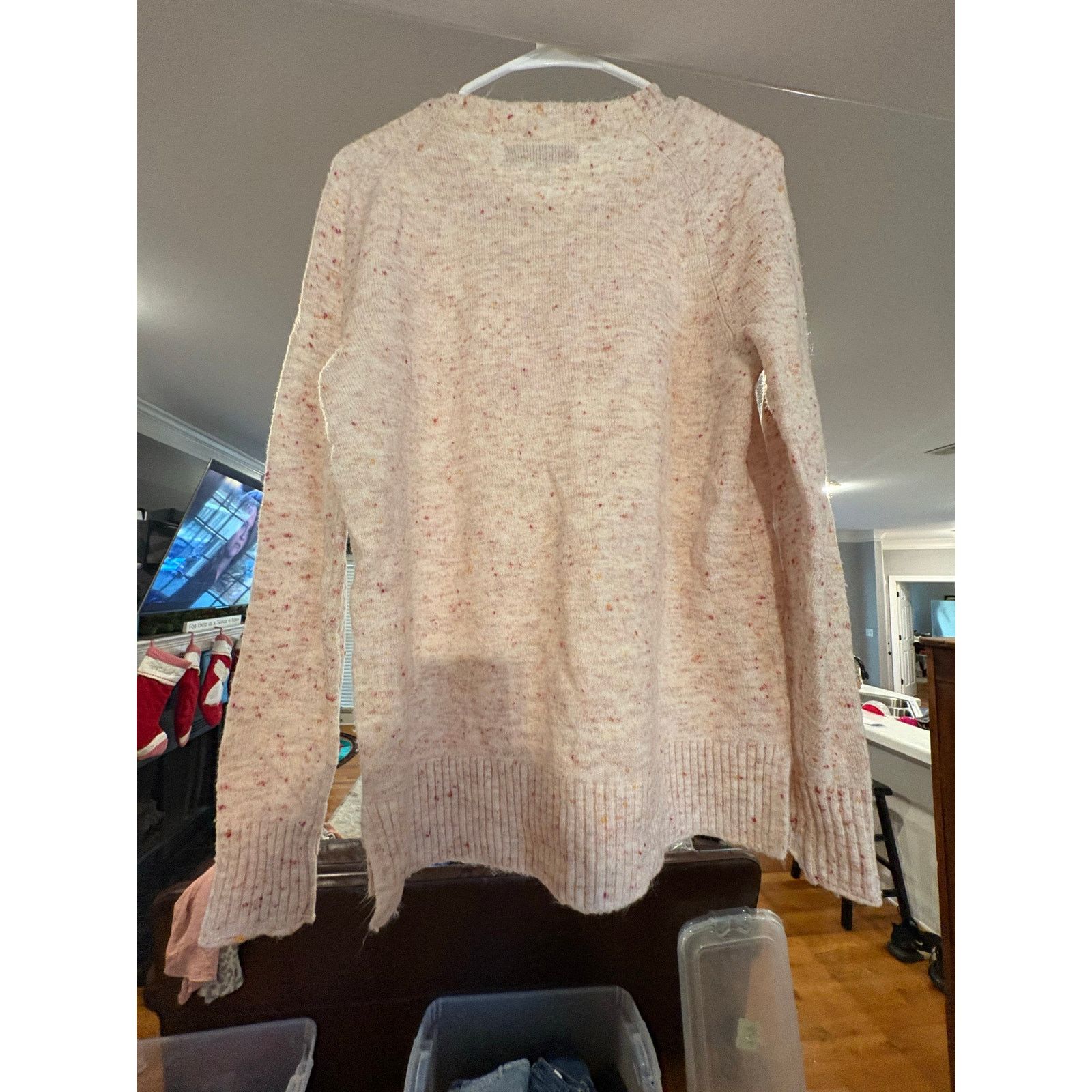 Loft LOFT Women’s XS Sweater Weather Cream Speckled Knit Pullover Size XS / US 0-2 / IT 36-38 - 5 Thumbnail