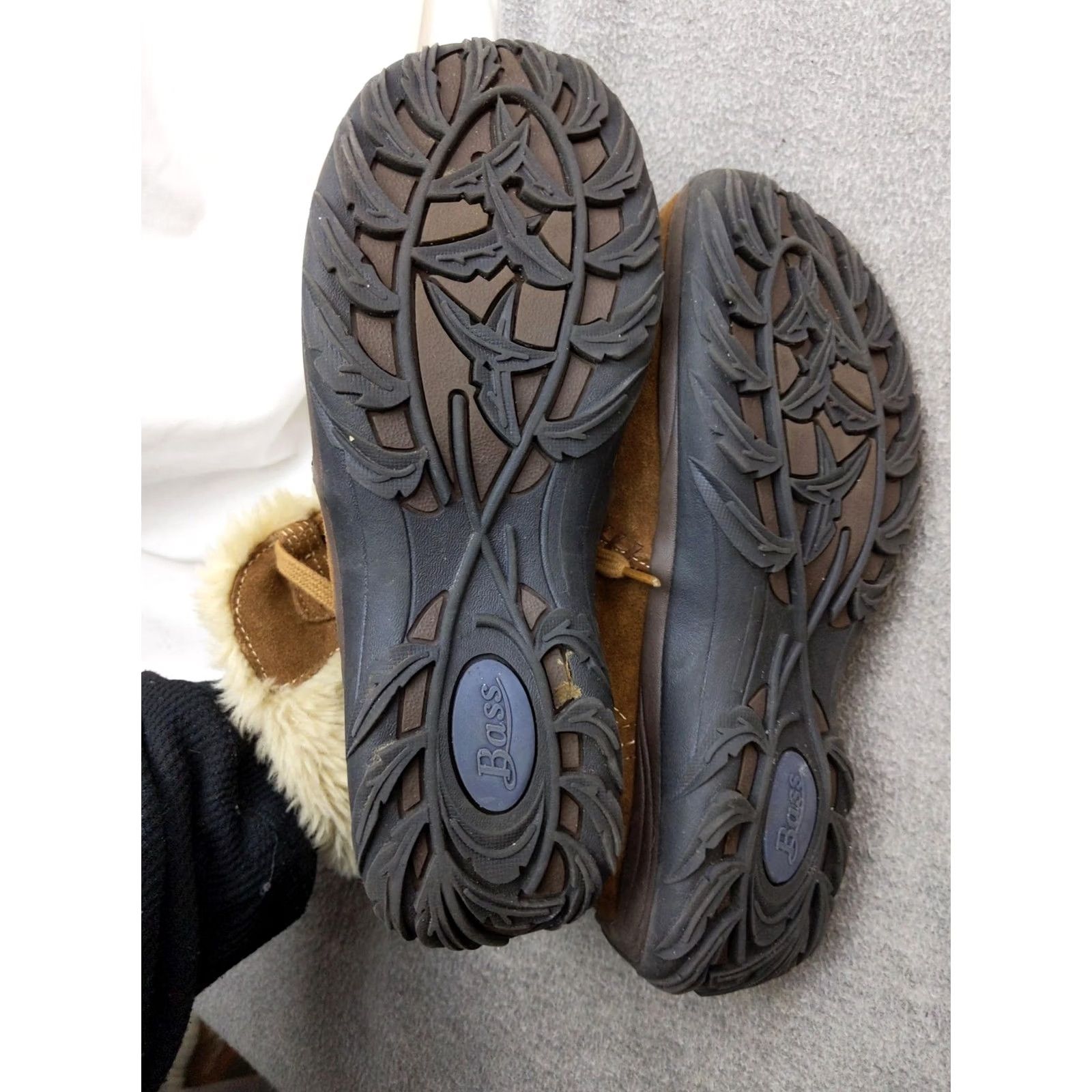 Vintage Bass Summit Snow Boots Womens Size 8 39 Brown Suede Faux Fur Ankle Lace Up Size US 8 / IT 38 - 7 Thumbnail