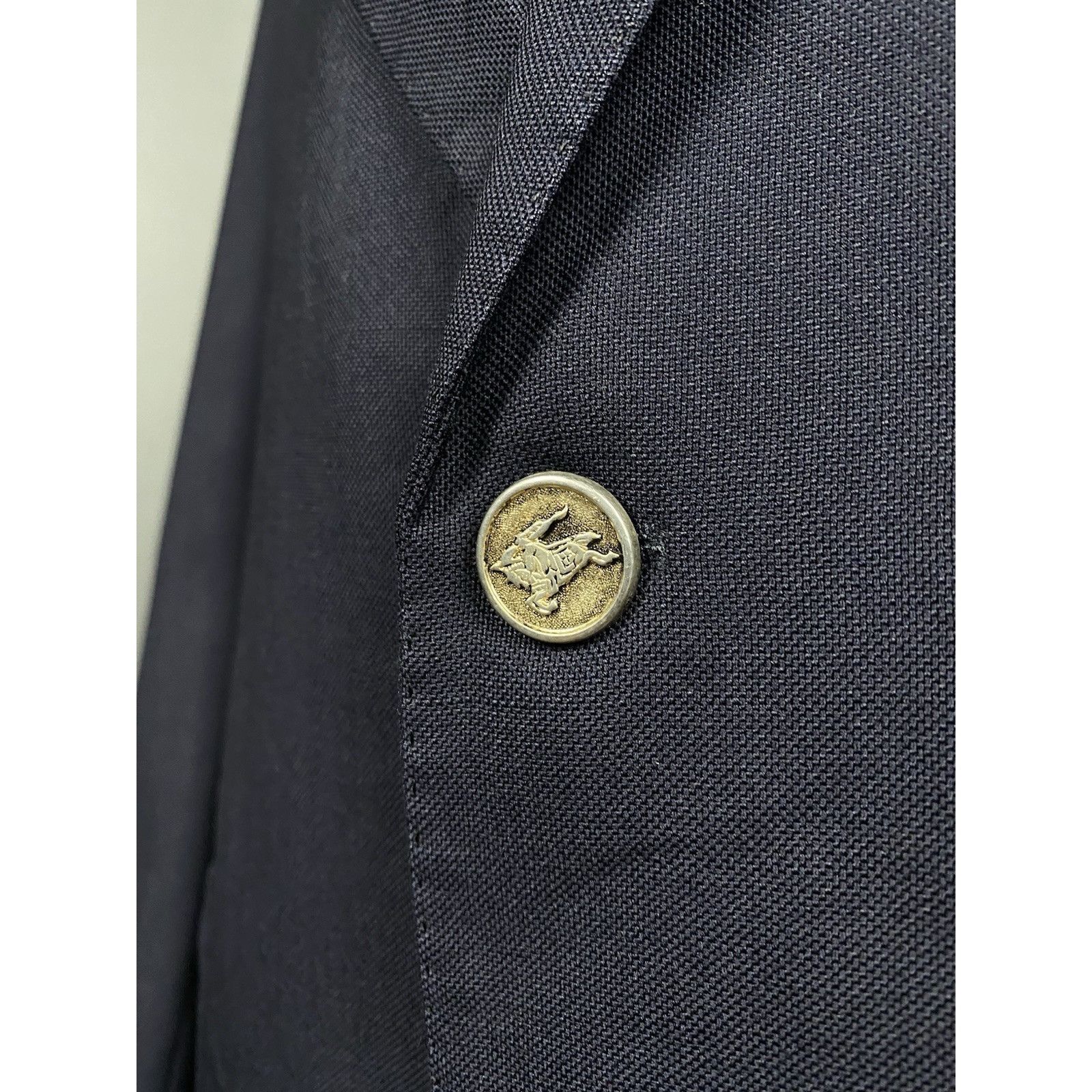 Burberry Burberry Vintage Golden Buttons Men's Blue Wool Blazer Jacke Size 52R - 8 Thumbnail