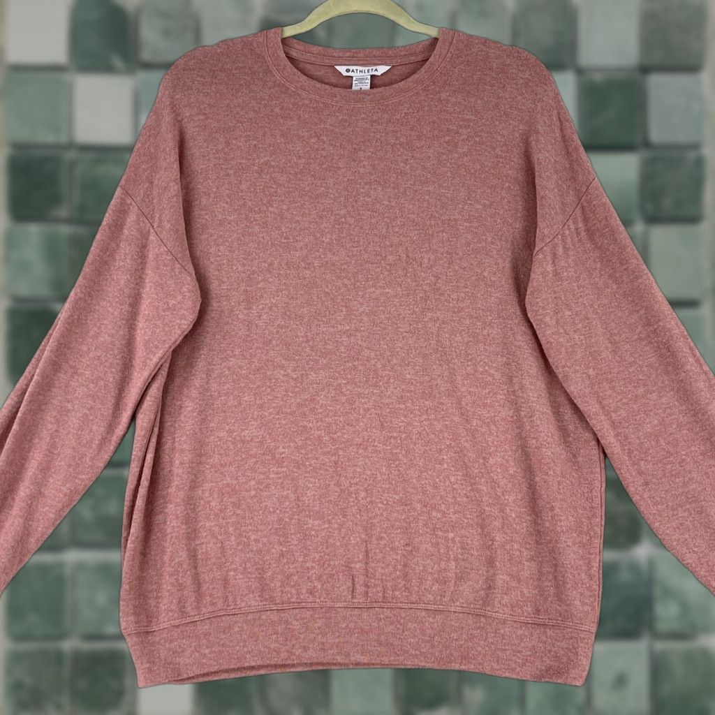 Athleta Athleta Pink Mindful Shirt Women Knit Crew Neck Pullover Long Sleeve Size S Size S / US 4 / IT 40 - 1 Thumbnail