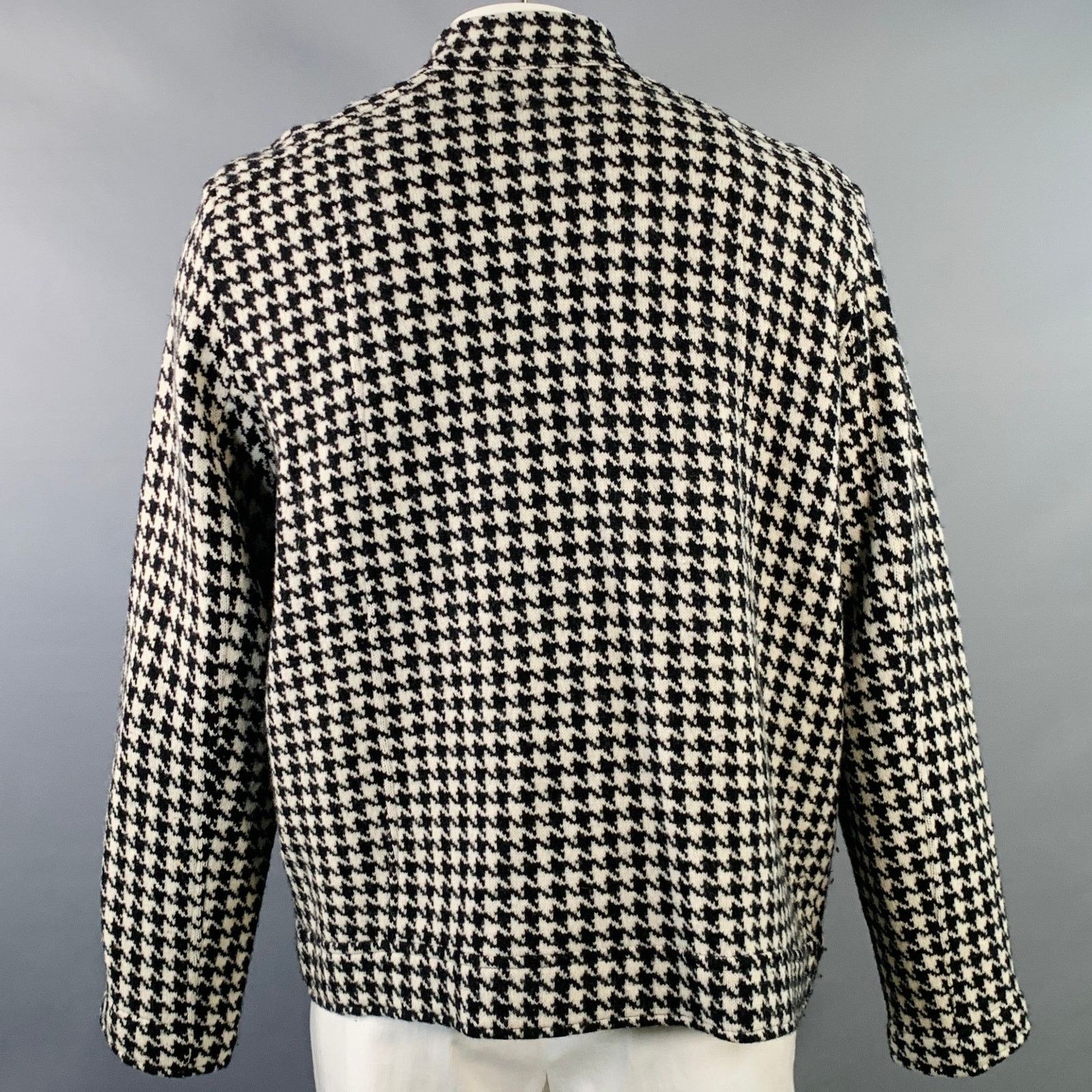 Ralph Lauren LAUREN by RALPH LAUREN Black White Wool Zip Pockets Jacket Size US XXL / EU 58 / 5 - 4 Thumbnail