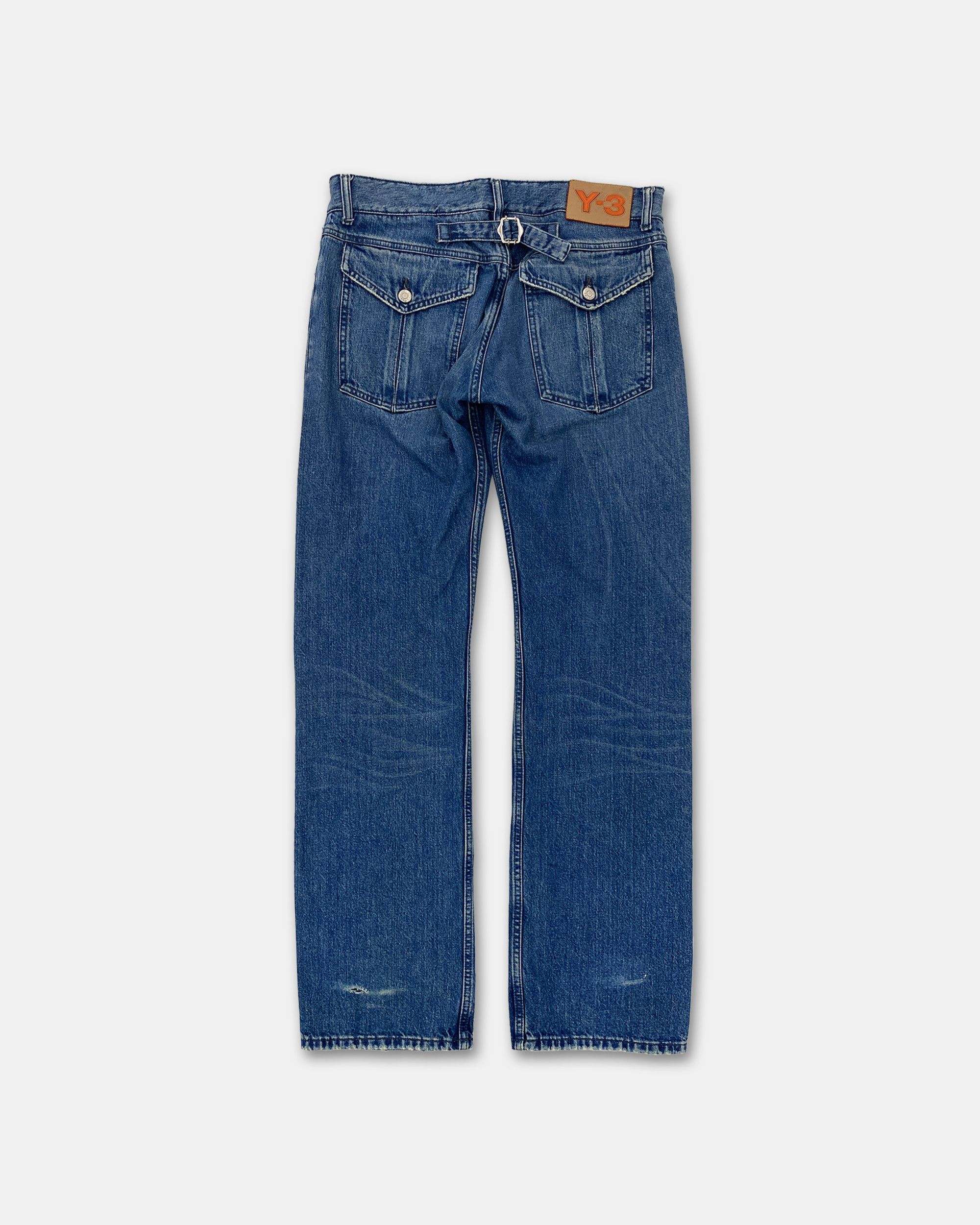 Ｙ3 デニム Y-3 Yohji Yamamoto Adidas SS04 3 Strip Spotted Horse Denim