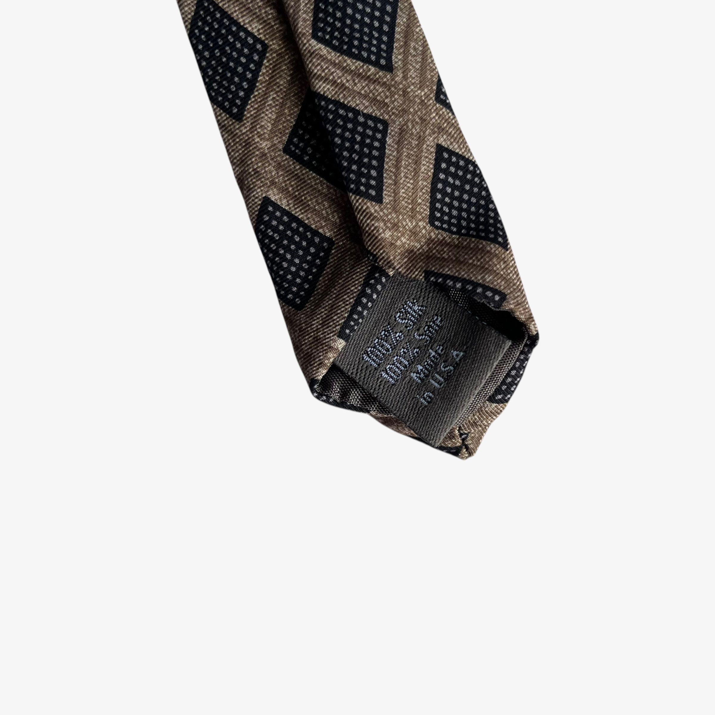 Calvin Klein Vintage 90s Calvin Klein Geometric & Striped Silk Tie Size ONE SIZE - 3 Thumbnail