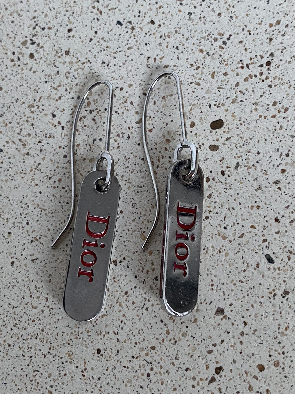 Dior × John Galliano Dior Logo Motif Silver Earrings Hardware Charm Size ONE SIZE - 2 Thumbnail