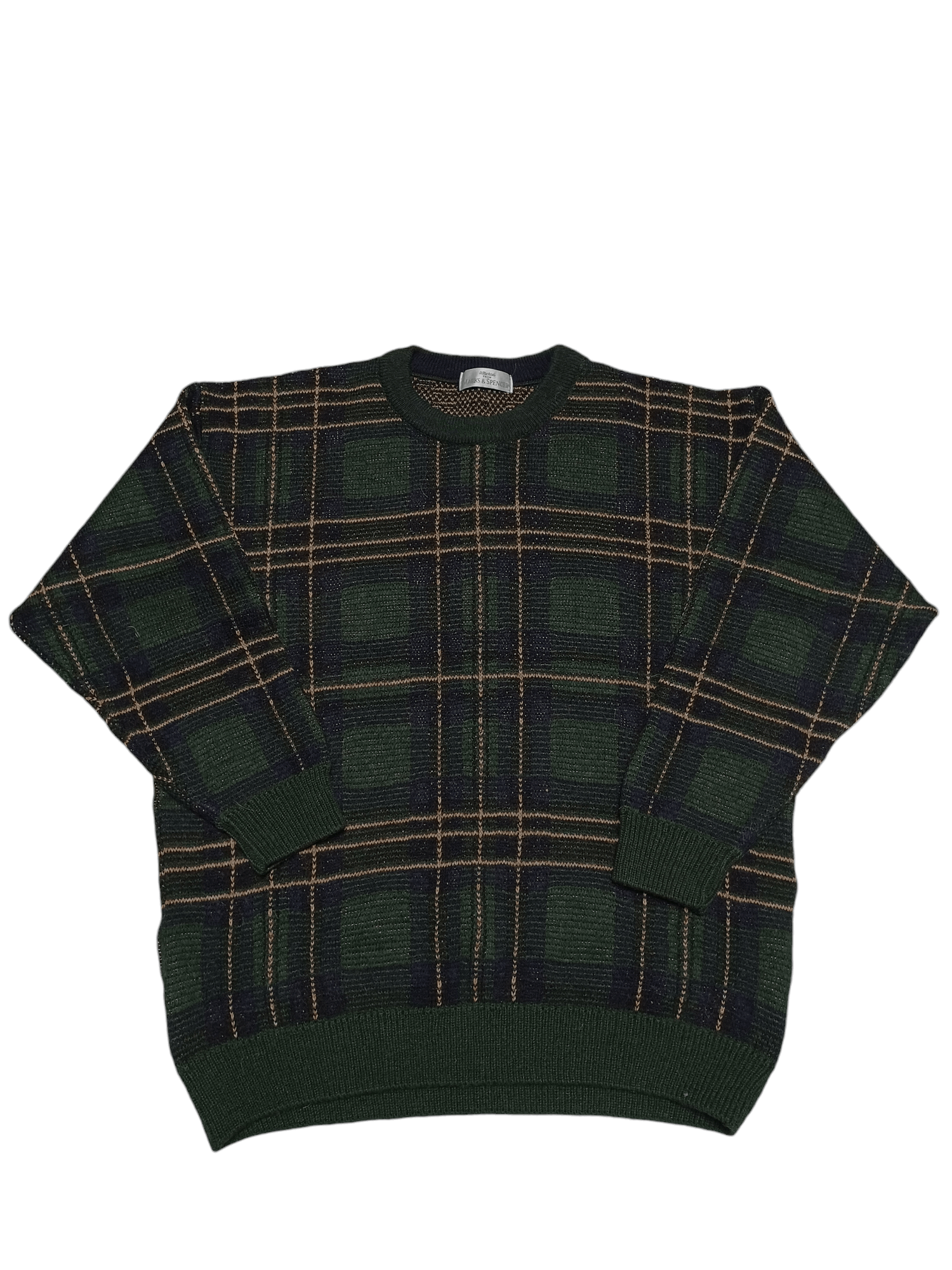 Marks & Spencer ALPACCA WOOL FIRE 1993 VINTAGE OVERSIZED OLDMONEY SWEATER Size US XL / EU 56 / 4 - 1 Thumbnail