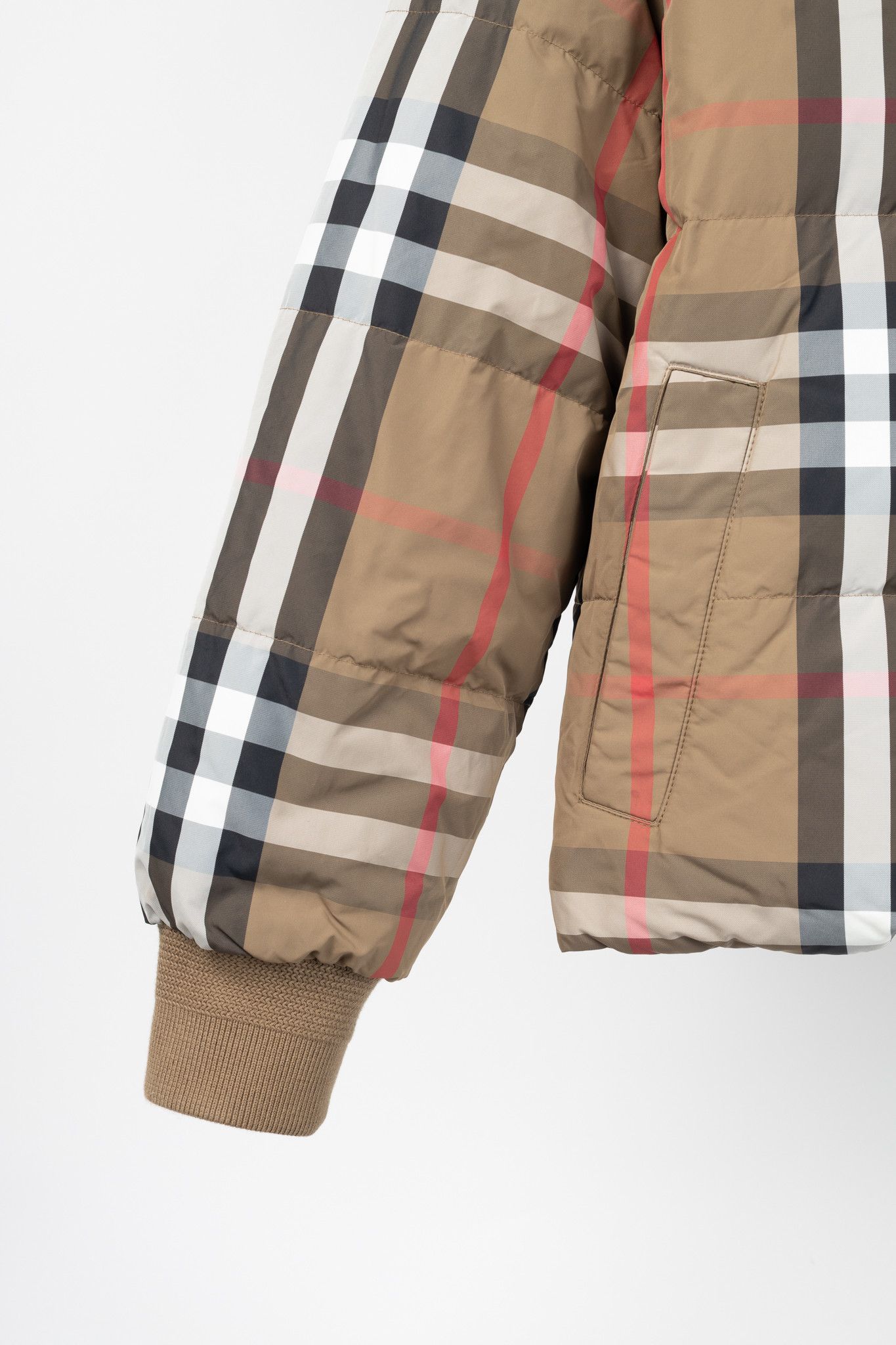 Burberry Burberry Iver Reversible Tan Check Down Puffer Jacket Size M / US 6-8 / IT 42-44 - 5 Thumbnail