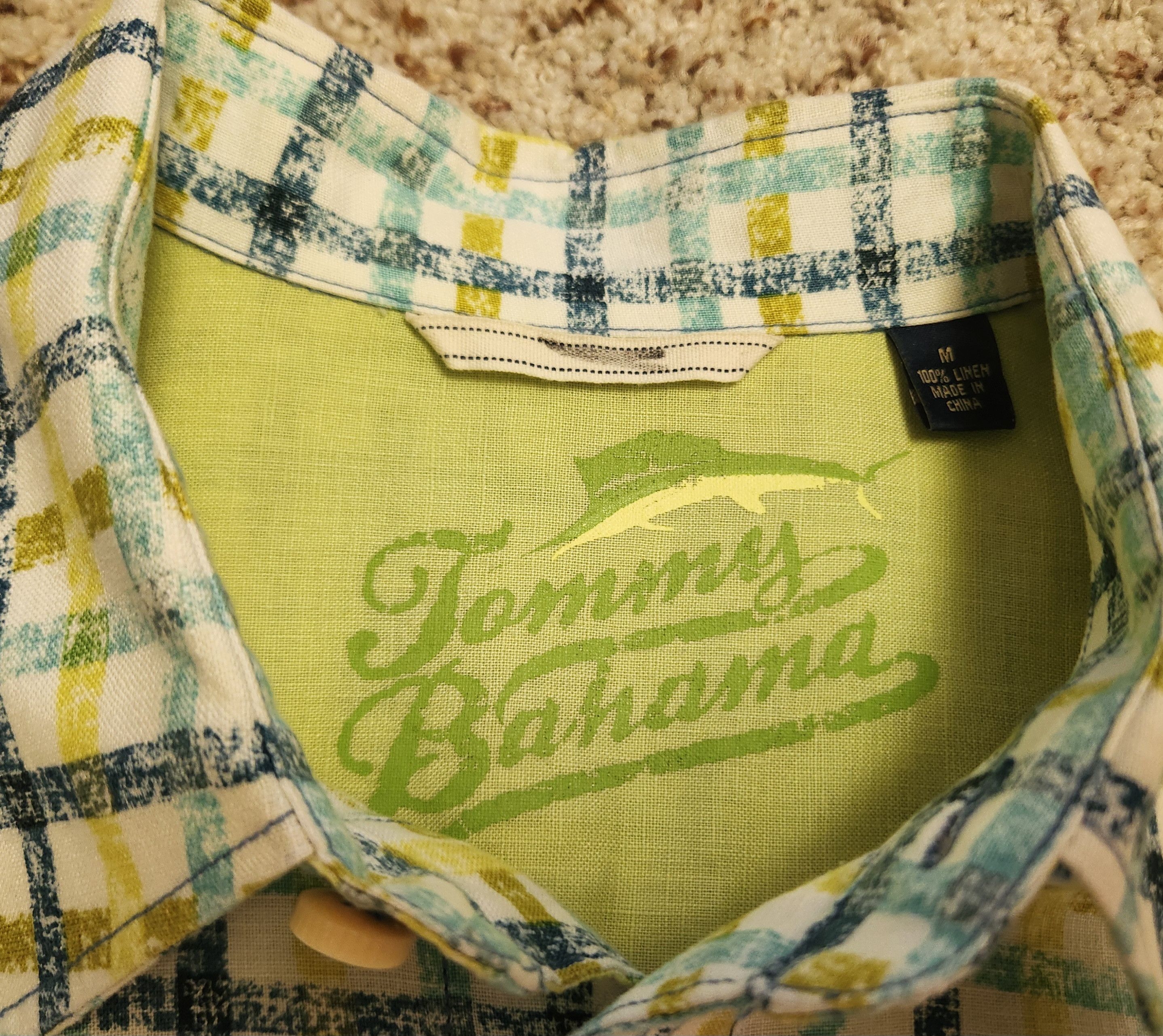 Tommy Bahama Tommy Bahama shirt M linen long sleeve blue green plaid Size US M / EU 48-50 / 2 - 7 Thumbnail