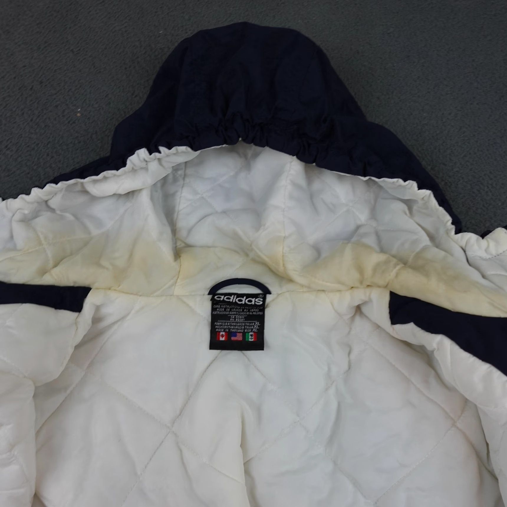 Adidas VINTAGE Adidas Jacket Mens XL Blue Windbreaker Hooded Coat 90s Sports Size US XL / EU 56 / 4 - 6 Thumbnail