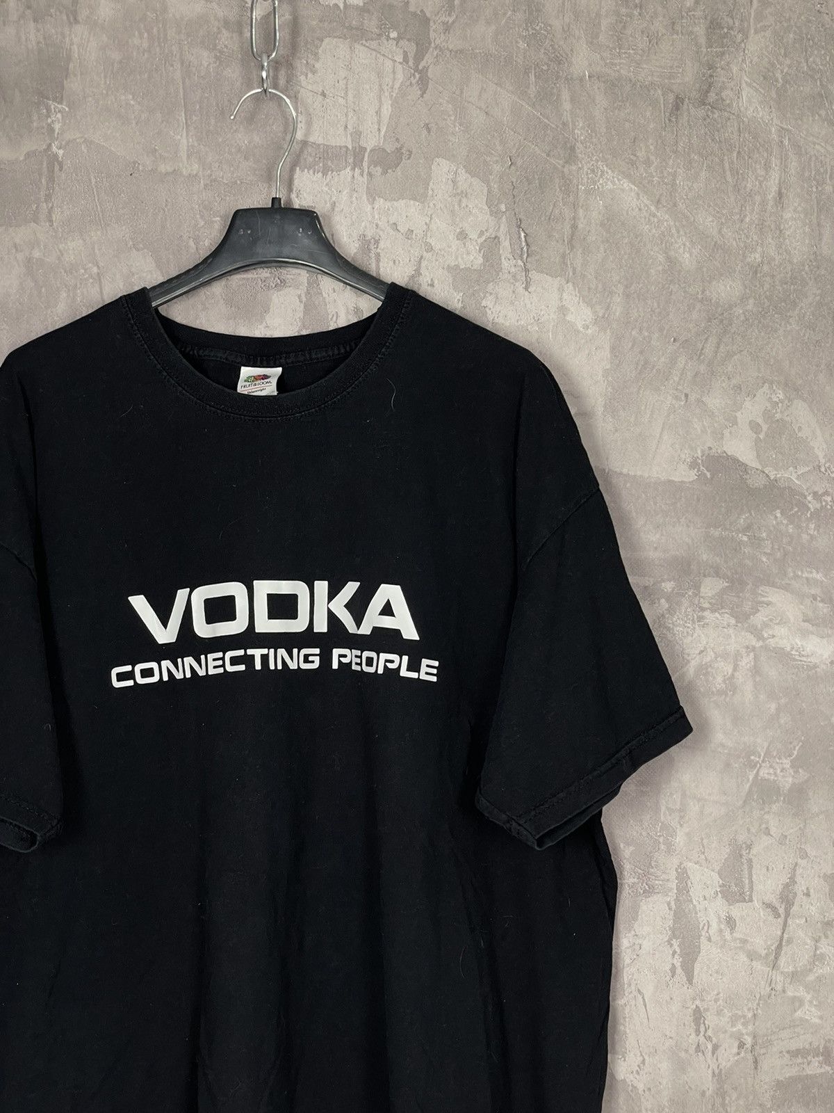 Vintage Vintage 2000s Vodka Connecting People Promo Black Tee Size US XXL / EU 58 / 5 - 4 Thumbnail