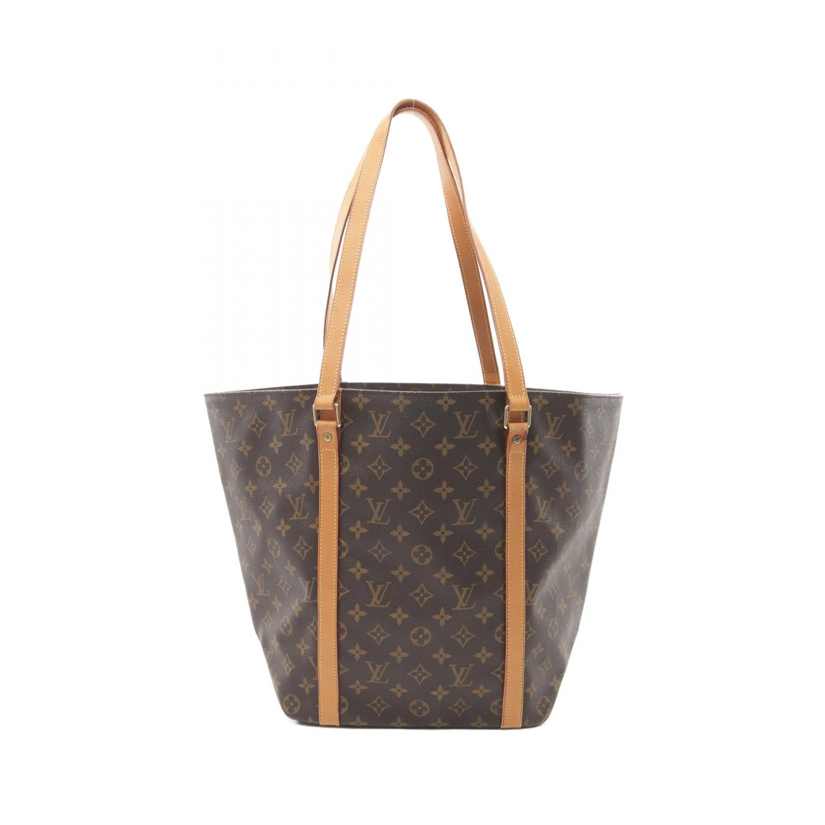 Louis Vuitton Louis Vuitton Sac Shopping Monogram Coated Canvas Tote Bag Canvas Tote Bag M51108 in Brown, Women's