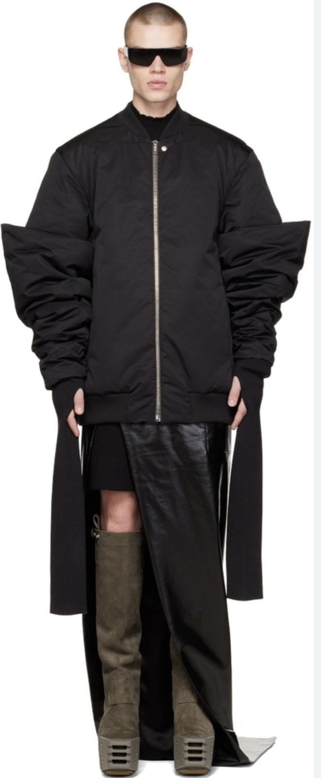 Rick Owens 🔥 Rick Owens FW22 Strobe Gauntlet bomber jacket Size US M / EU 48-50 / 2 - 2 Thumbnail