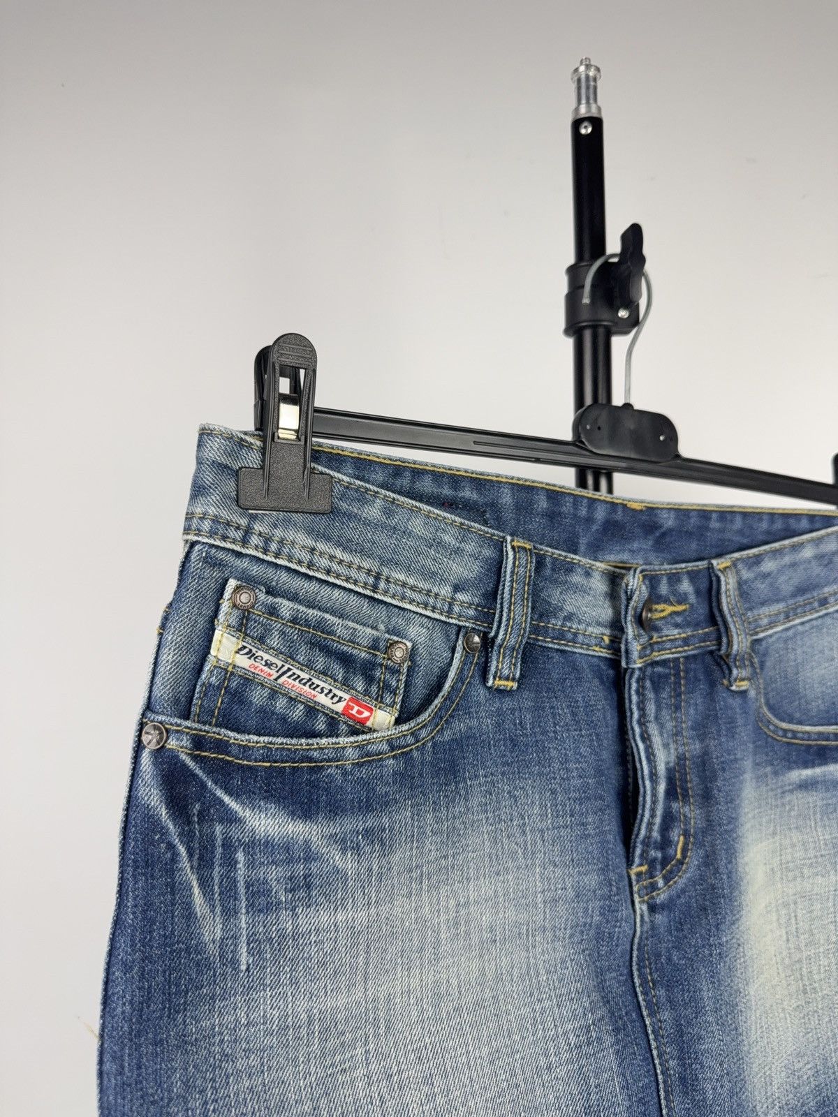Diesel Luxury Diesel Industry Denim Mini Skirt Y2K Distressed Blue Size 30" / US 8 / IT 44 - 2 Thumbnail