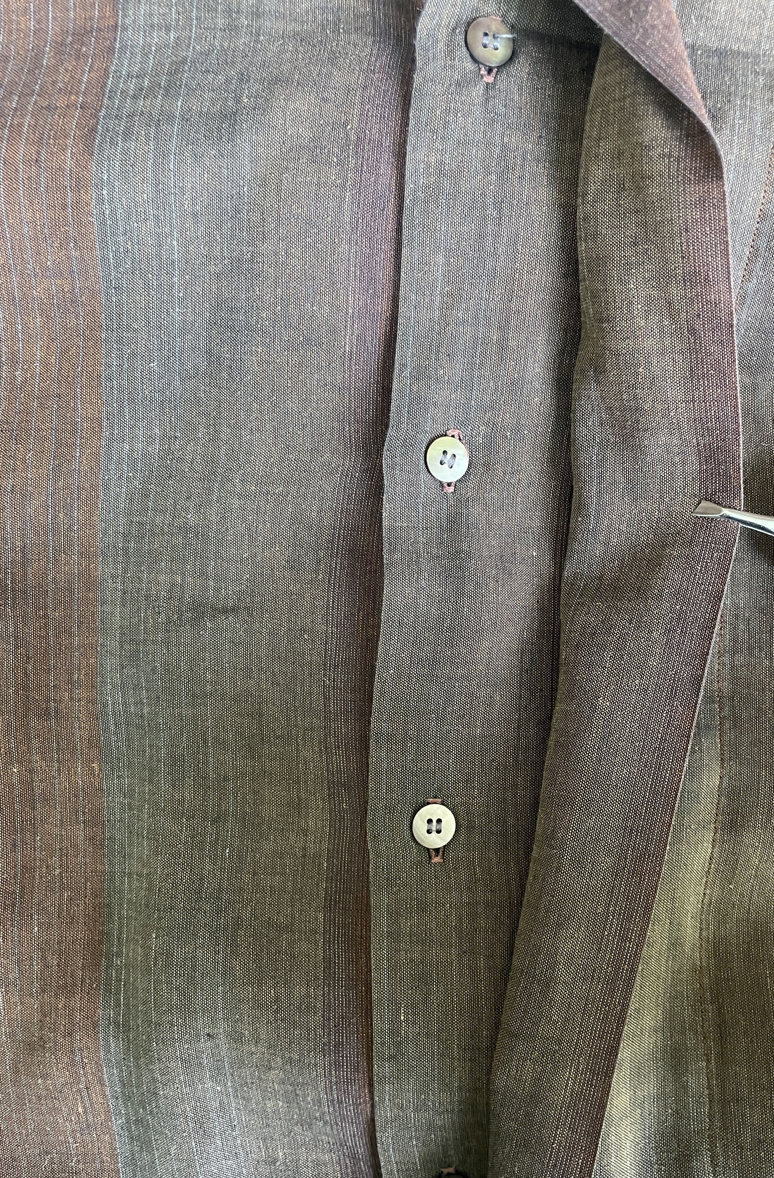 Issey Miyake ISSEY MIYAKE Shanghai Hemp Stripped Shirt Size US S / EU 44-46 / 1 - 5 Thumbnail