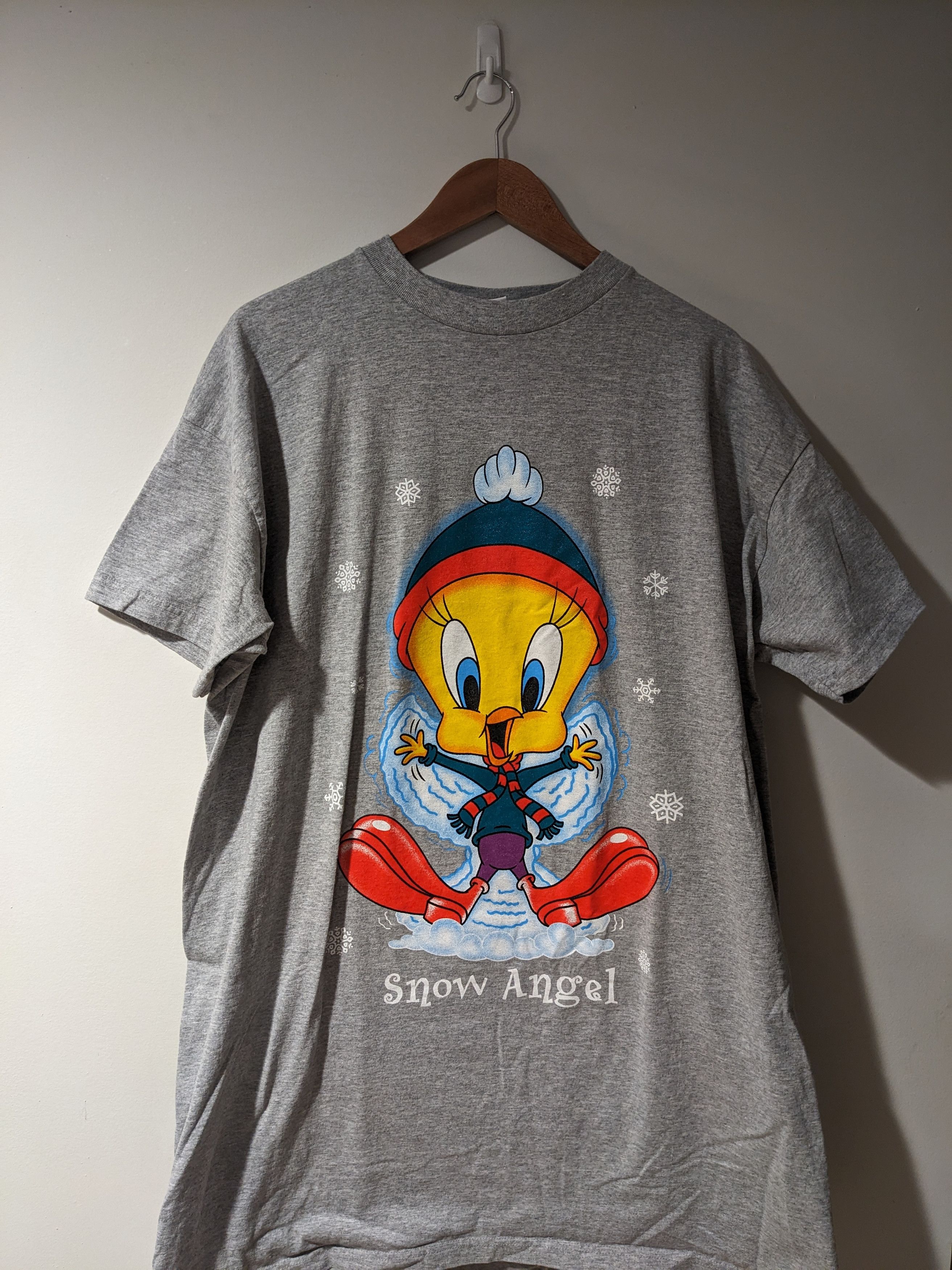Cartoon Network × Vintage Vintage 90s Tweety Bird Snow Angel Looney Tunes T-Shirt Size US XXL / EU 58 / 5 - 1 Thumbnail