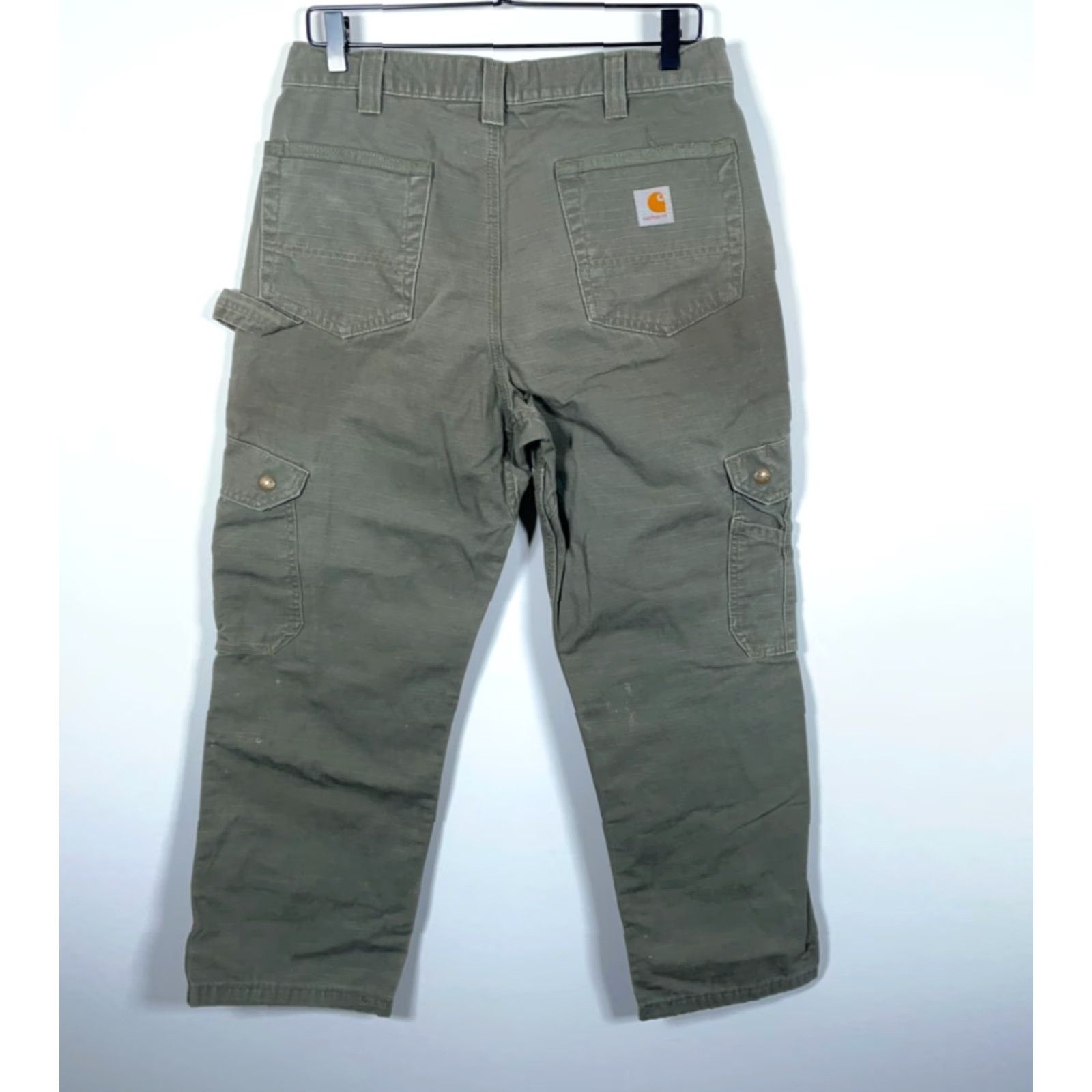Carhartt Carhartt Pants Mens 32 x 26 Green Ripstop Cargo Distressed Double Front Workwear Casual Size US 32 / EU 48 - 2 Thumbnail