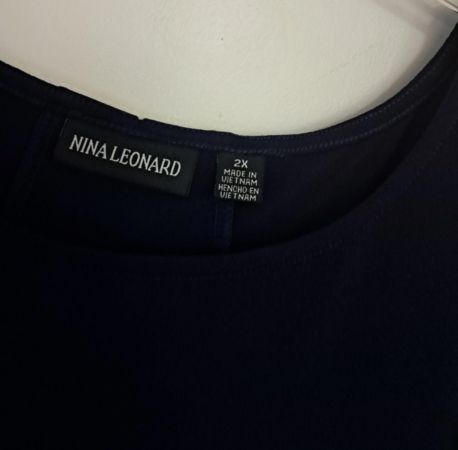 Other Nina Leonard Black Goth Shift Dress Size 2X NWT Size XXL / US 16-18 / IT 52-54 - 2 Thumbnail