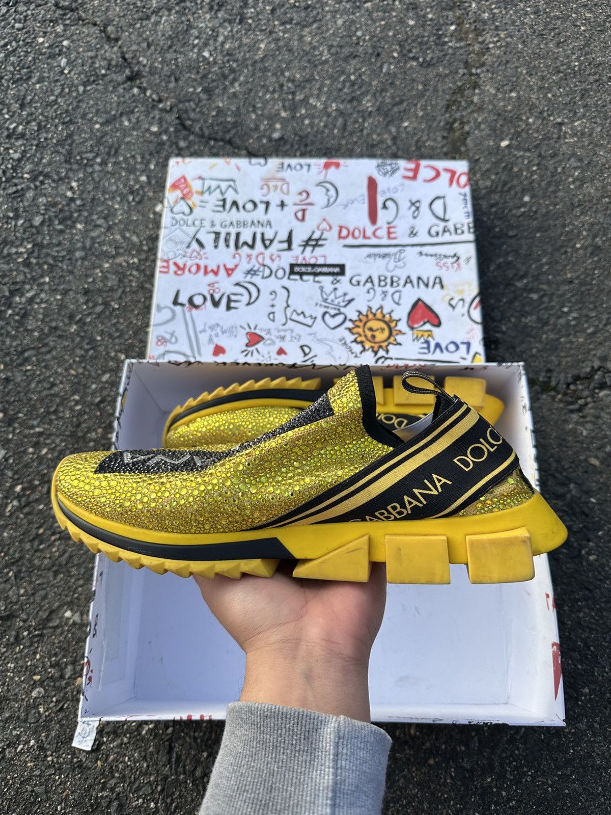 Dolce & Gabbana Dolce Gabbana Sorrento Yellow Rhinestone Size US 11 / EU 44 - 3 Thumbnail
