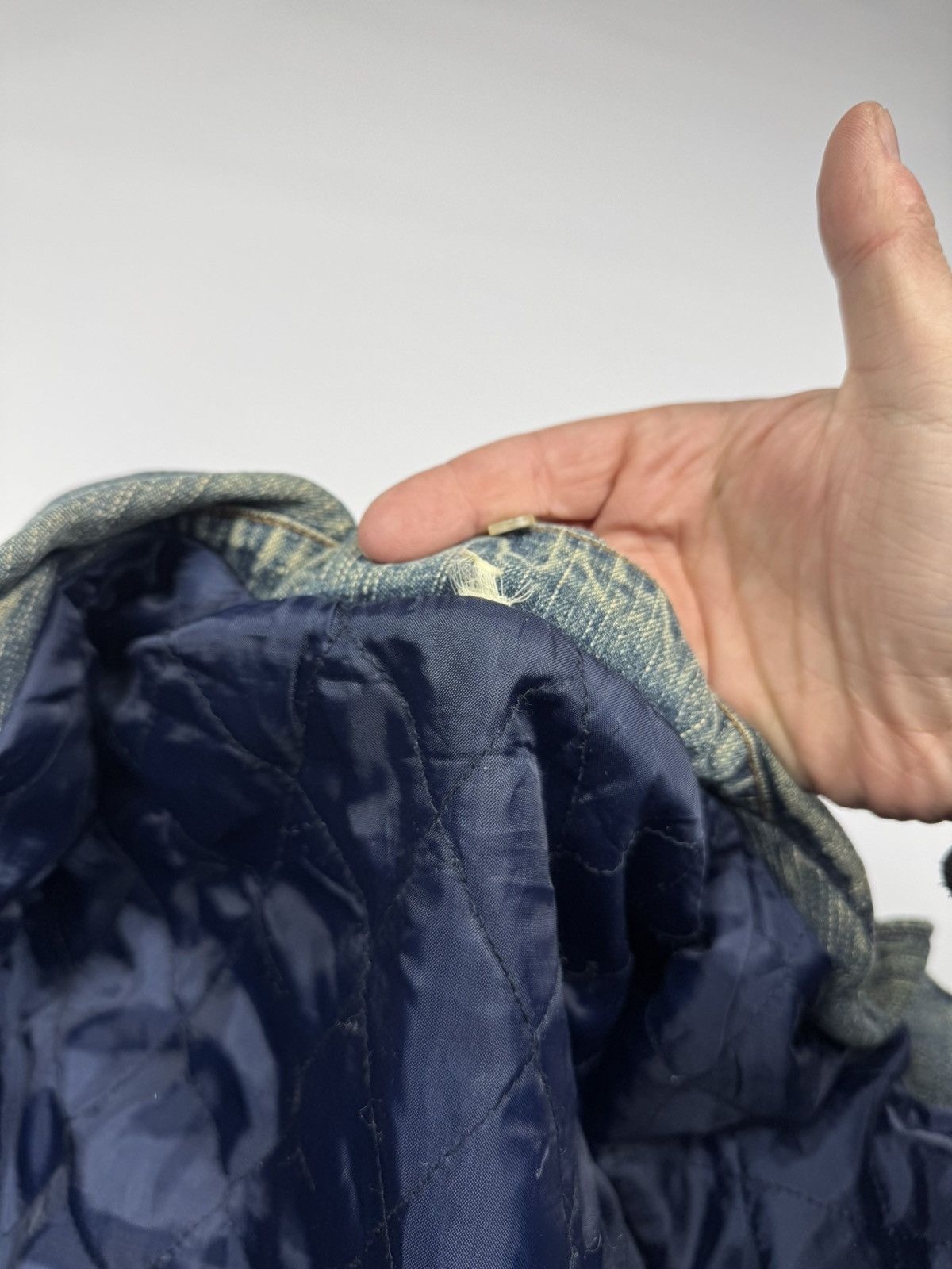 If Six Was Nine Vintage If Six Was Nine Disressed Washed Denim Jacket Size L / US 10 / IT 46 - 10 Thumbnail