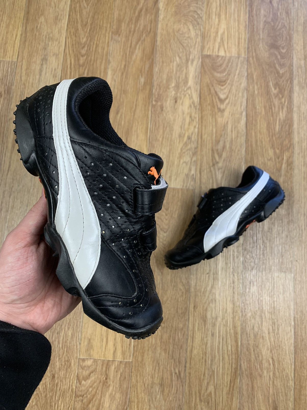 Japanese Brand Puma Mostro Rare Clasic Derby Black Leather Archive Shoes Size US 8 / IT 38 - 1 Thumbnail