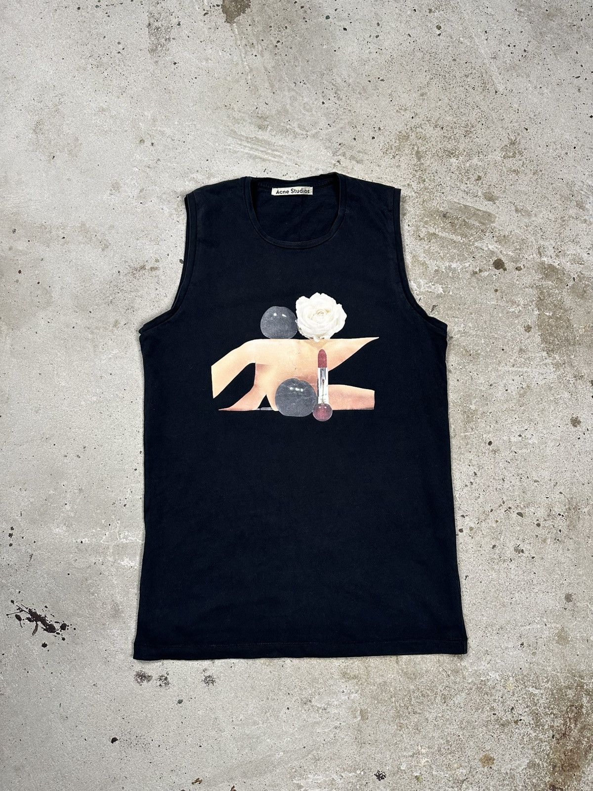 Acne Studios Acne Studios SS15 Bye B Blue Black Tank Top Shirt Size US XS / EU 42 / 0 - 1 Thumbnail