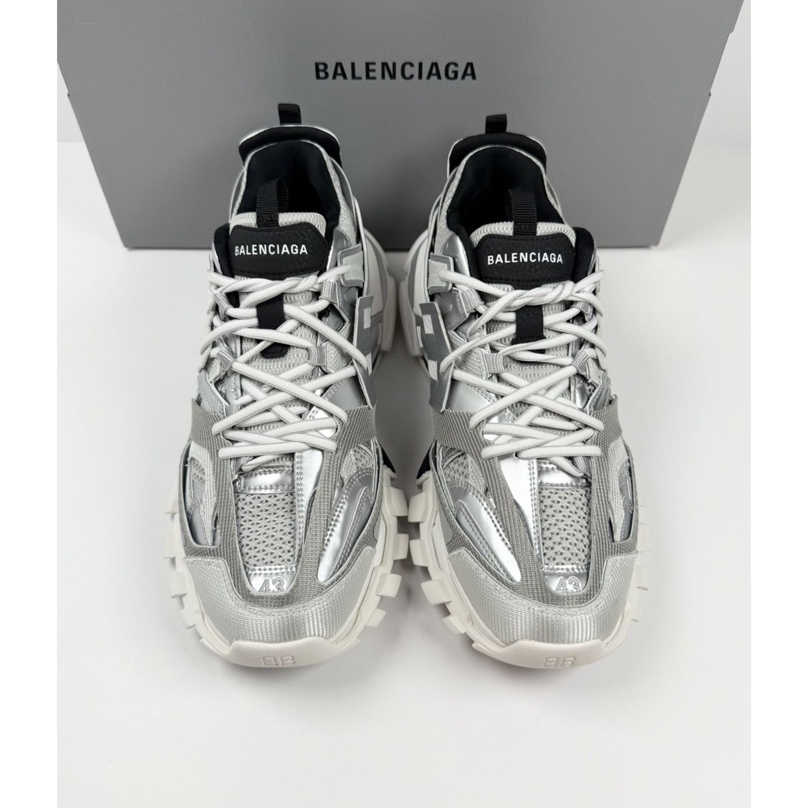 Balenciaga Size 43EU/10US - Balenciaga Track Metallic Silver NEW! Size US 10 / EU 43 - 3 Thumbnail