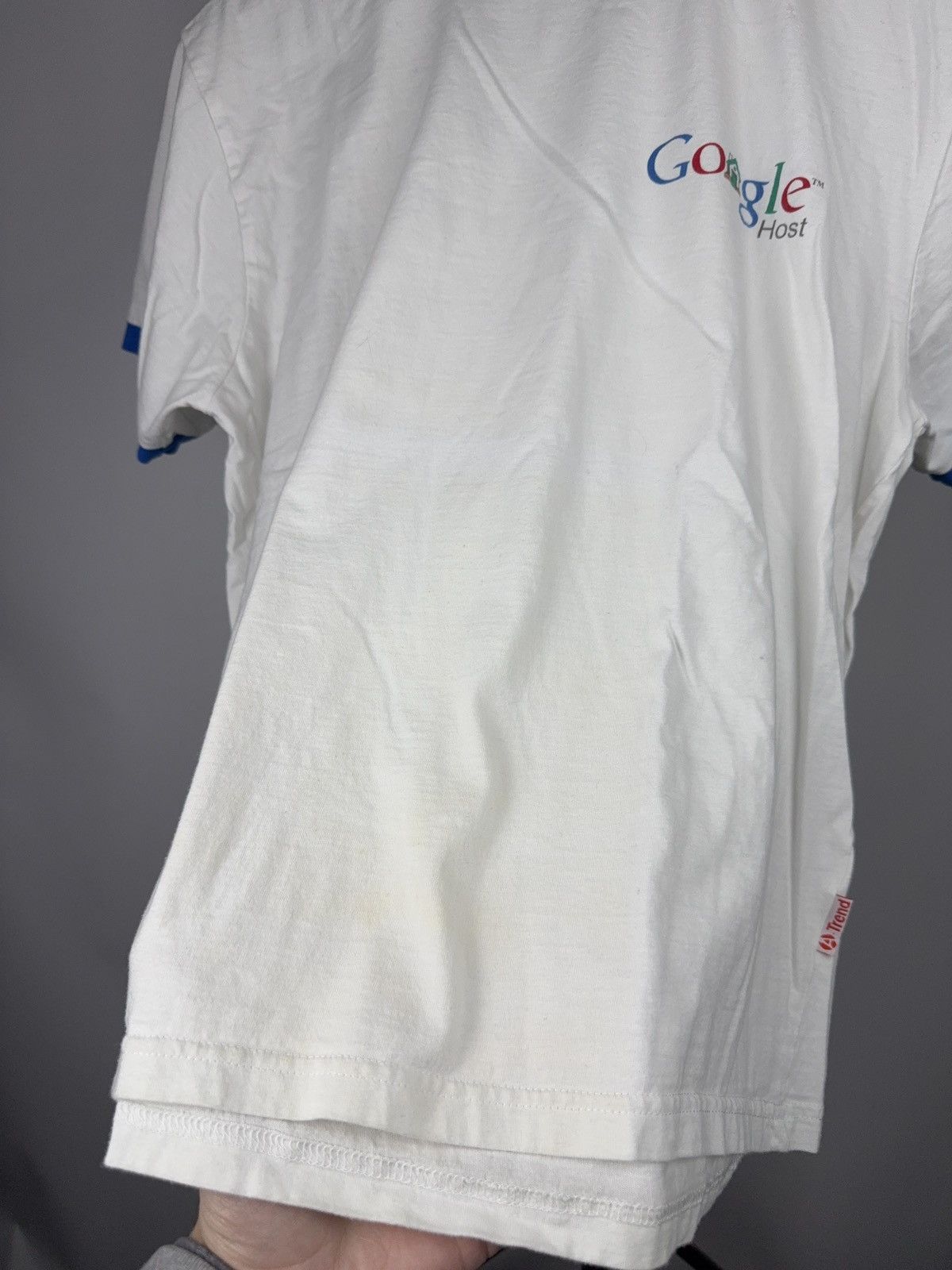 Vintage 00s Retro Google Host Promo Ringer T-Shirt Travel the World Size US S / EU 44-46 / 1 - 7 Thumbnail