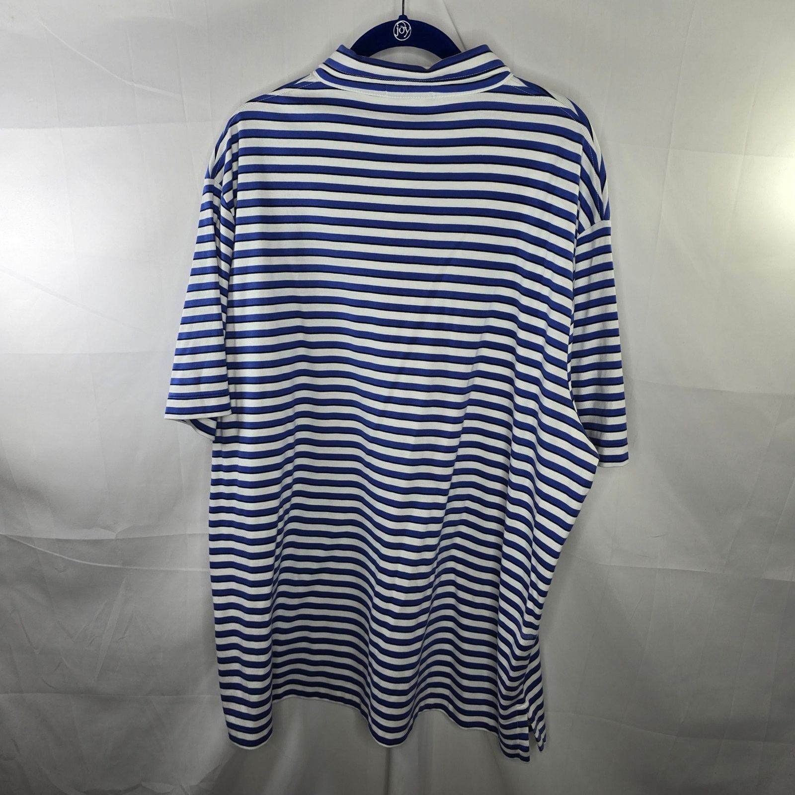 Polo Ralph Lauren Polo Ralph Lauren Blue White Stripe Classic Fit Polo XXL Size US XXL / EU 58 / 5 - 6 Thumbnail