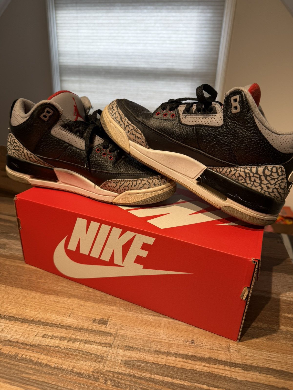 Jordan Brand Air jordan 3 “black cement” Size US 8.5 / EU 41-42 - 5 Thumbnail