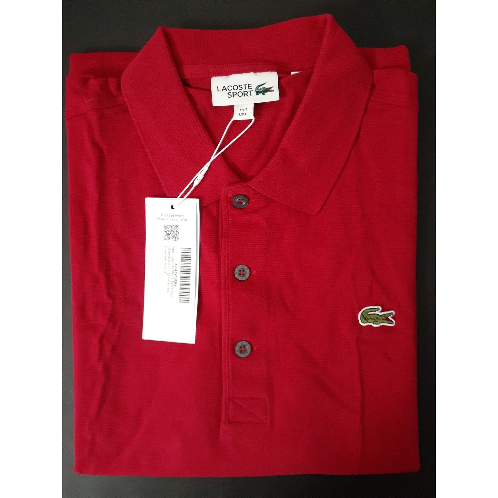 Lacoste Lacoste Mens Sport Short Sleeve Super Light Polo Shirt Red L Size US L / EU 52-54 / 3 - 2 Thumbnail