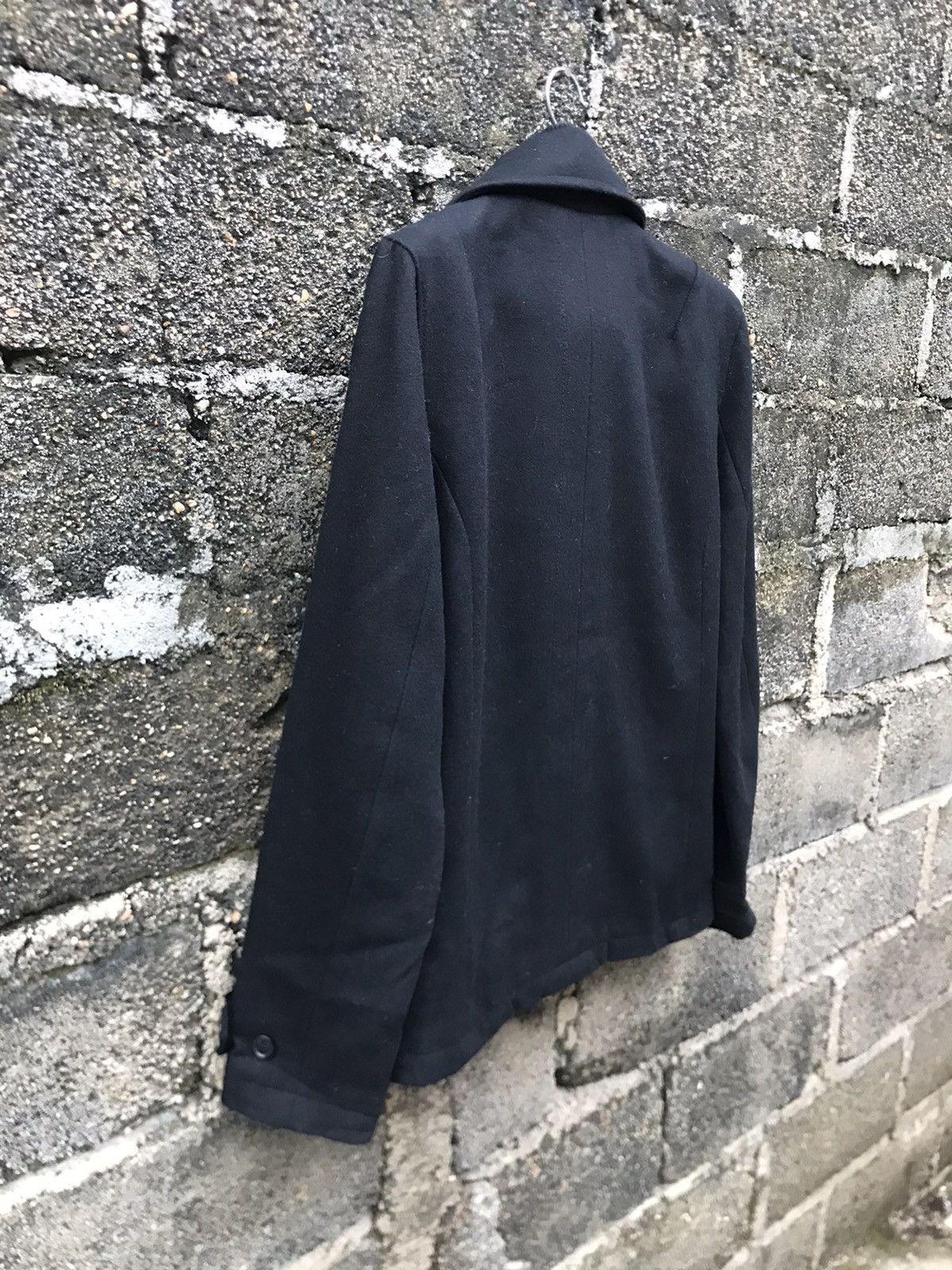 H&M × Japanese Brand × Seditionaries 🌟H&M Black Wool Zip Peacoat Double Breasted Size US S / EU 44-46 / 1 - 15 Thumbnail
