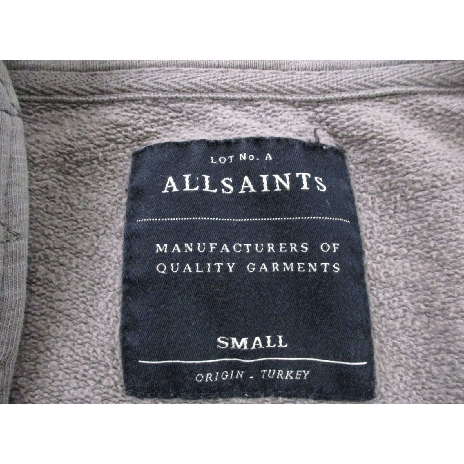 Allsaints AllSaints Jacket Mens S Gray Full Zip Lightweight Windbreaker Casual Outdoor Regular Fit Adult Small Size US S / EU 44-46 / 1 - 6 Thumbnail