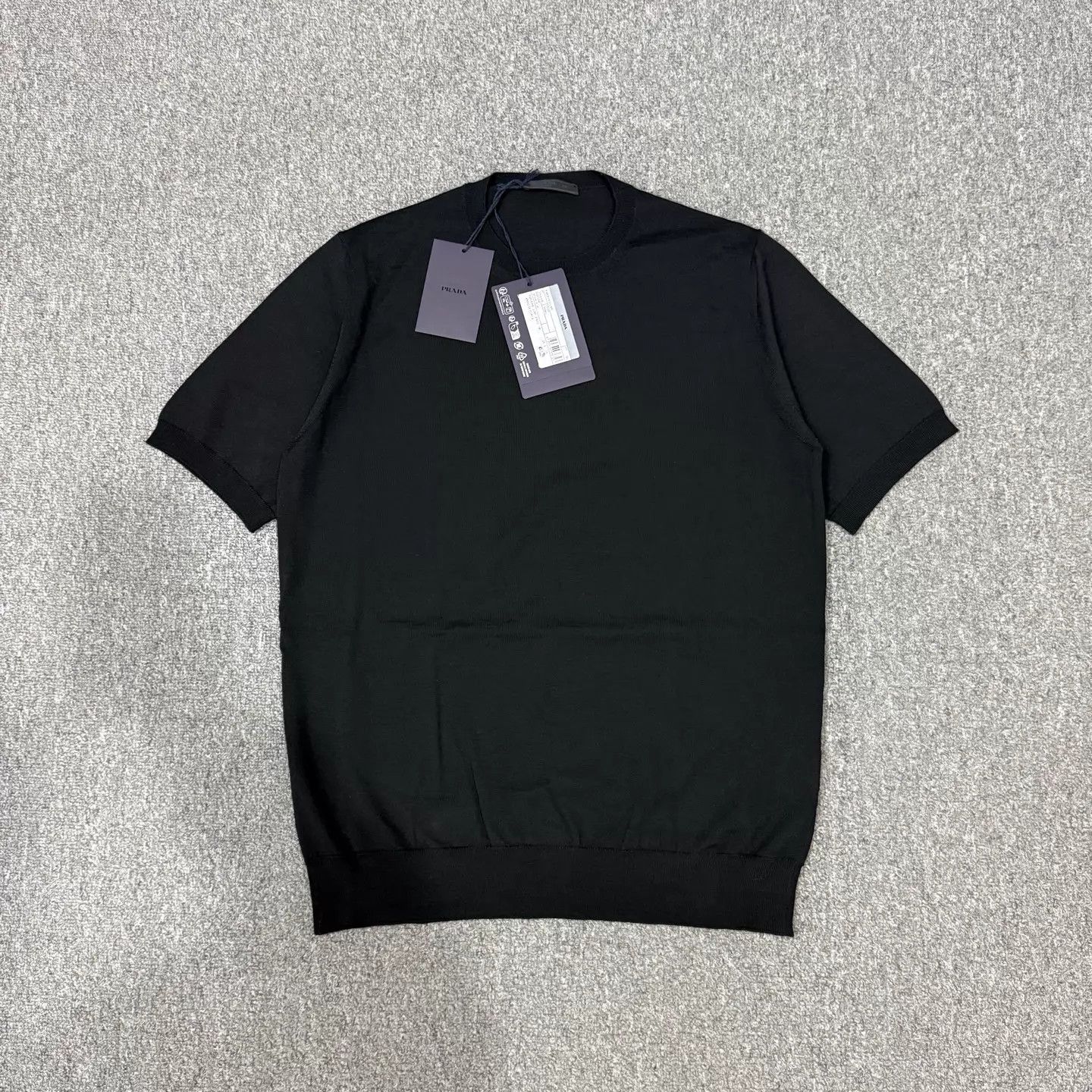 Prada Prada 24 SS Black Cashmere Knit Short-Sleeve size 50 Size US M / EU 48-50 / 2 - 2 Thumbnail
