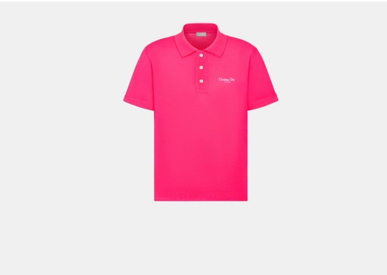 Dior o1w1db10225 483J834A Couture Polo Shirt in Fluorescent Pink Size US S / EU 44-46 / 1 - 1 Thumbnail
