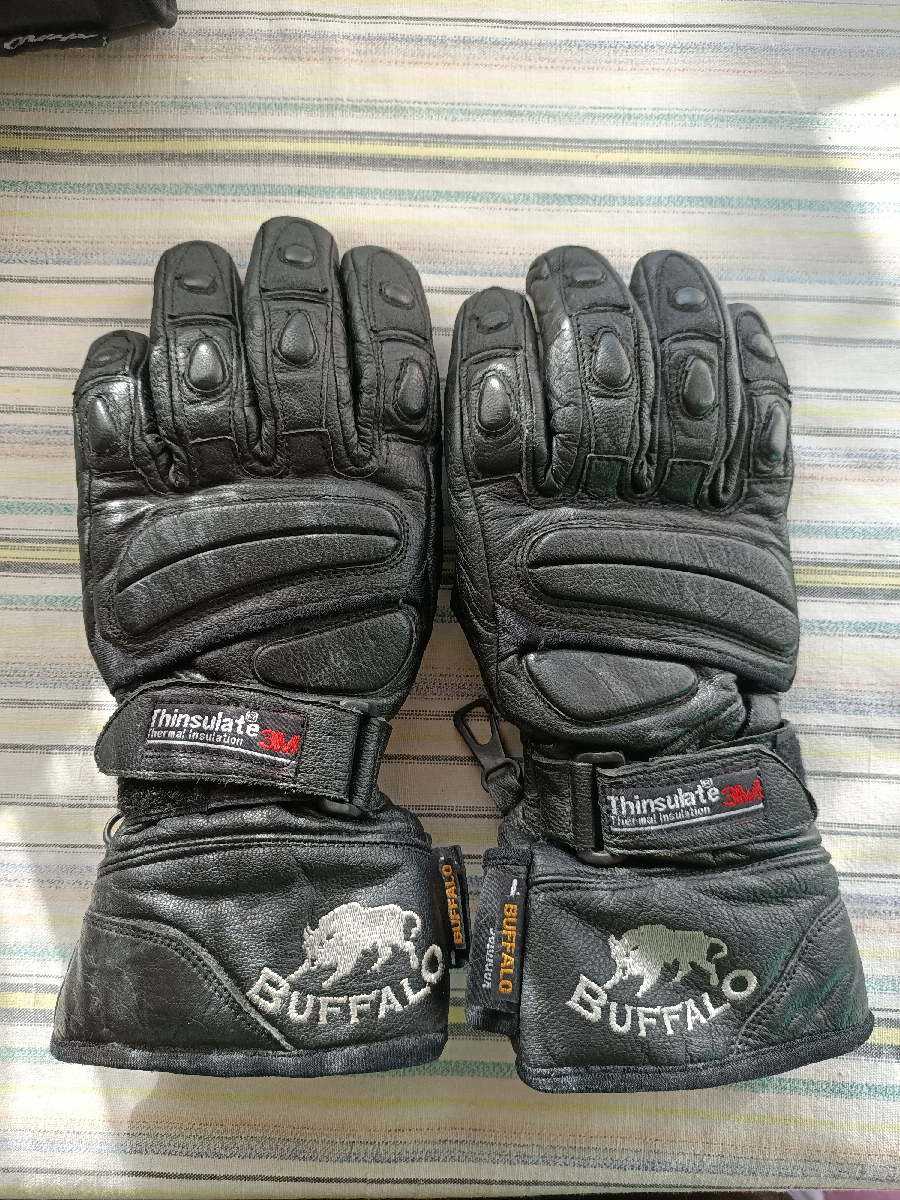 BUFFALO BOBS Vintage Buffalo motorcycle leather gloves racing Size ONE SIZE - 3 Thumbnail