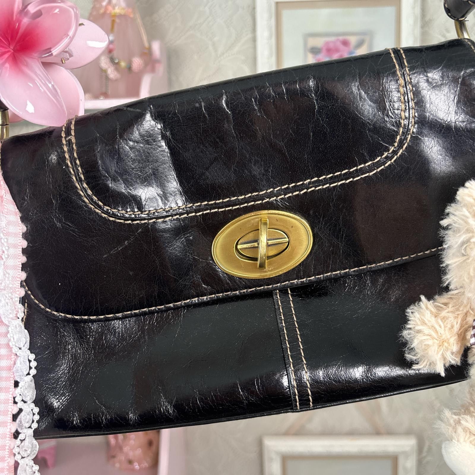 Other y2k basic black shoulder bag with turnlock Size ONE SIZE - 2 Thumbnail