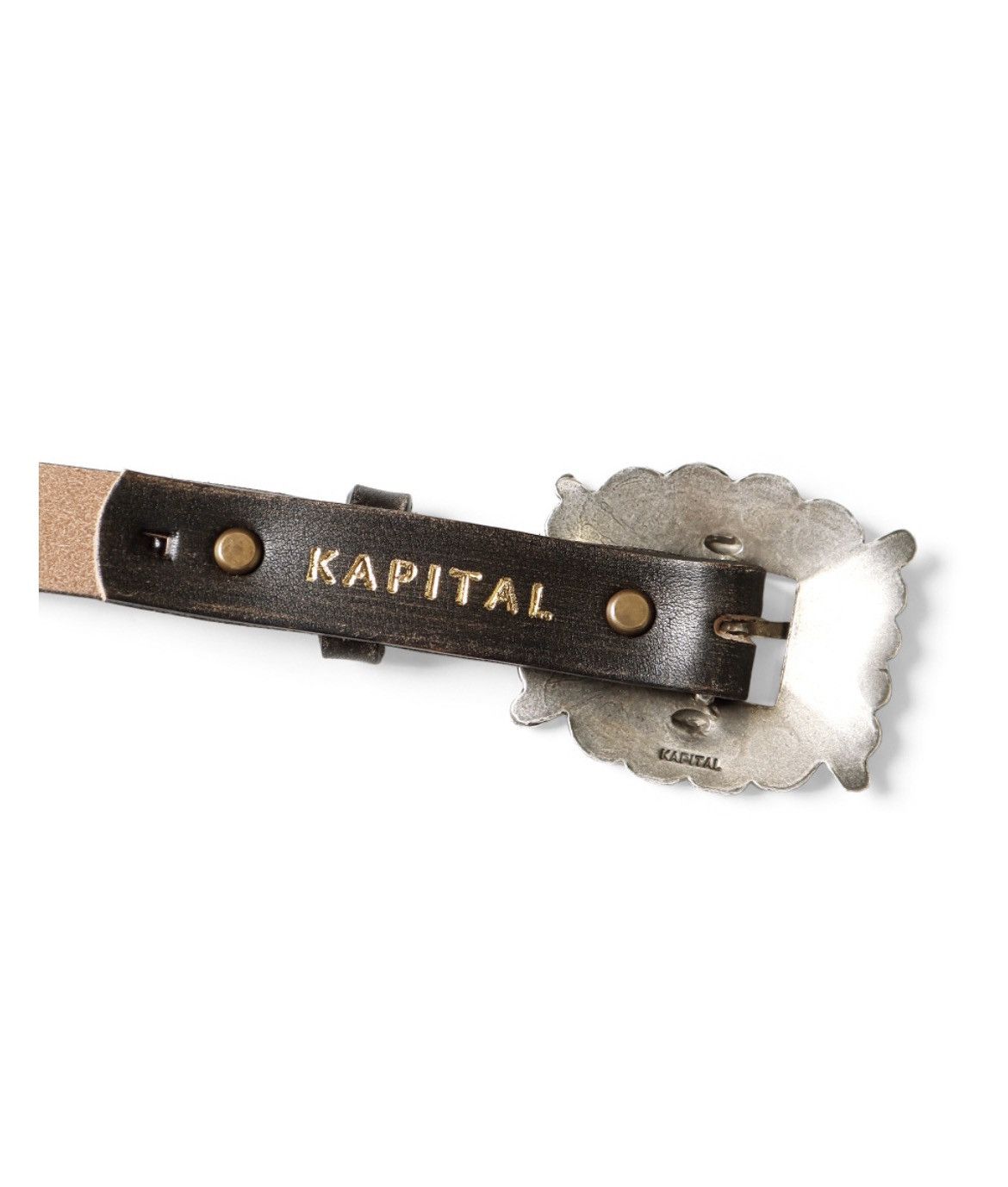 Kapital Kapital Oiled Leather Pueblo Buckle Belt Size ONE SIZE - 6 Thumbnail