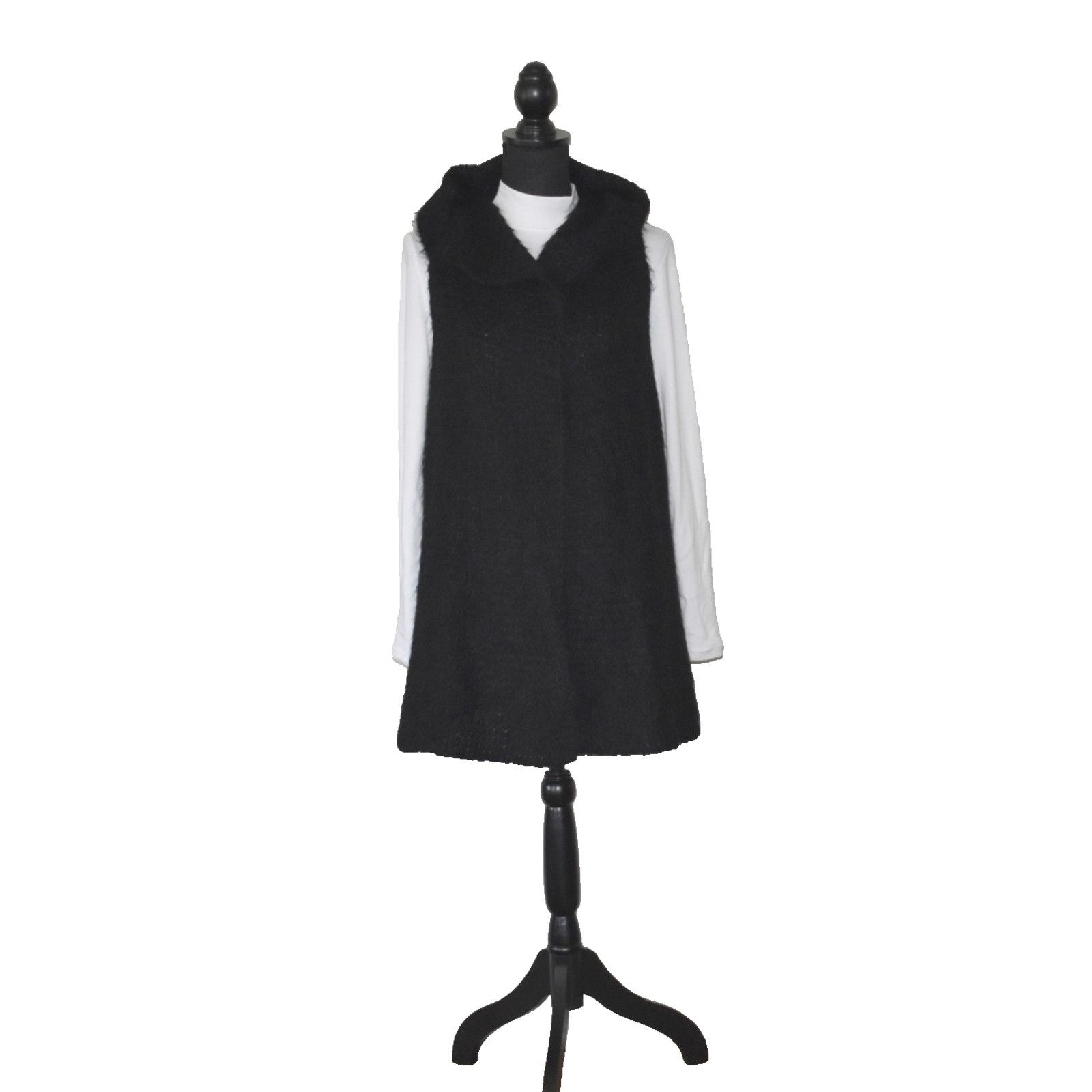 Eileen Fisher EILEEN FISHER Suri Alpaca & Silk Stand Collar Sweater Vest L Size L / US 10 / IT 46 - 1 Thumbnail