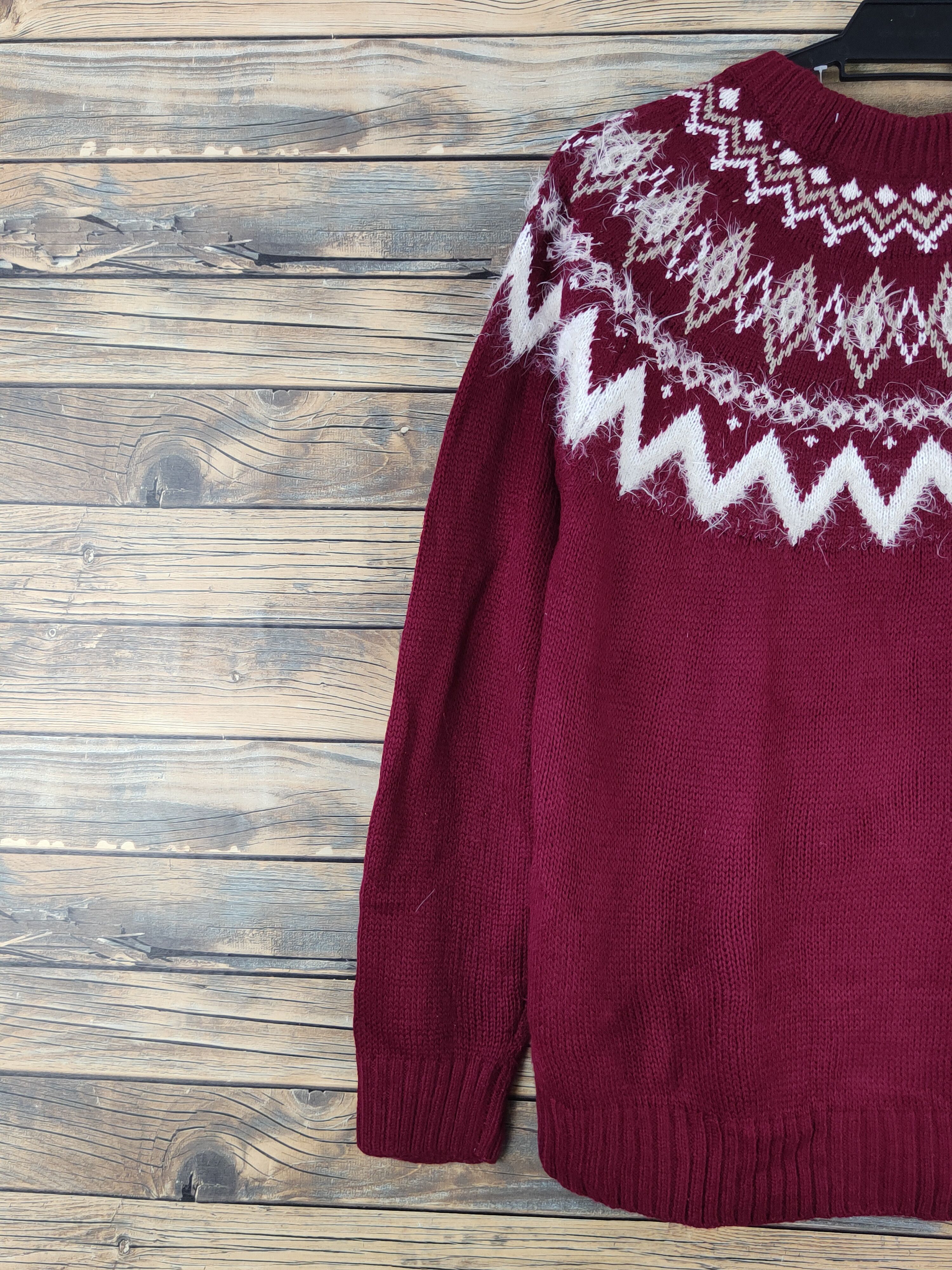 Homespun Knitwear × Japanese Brand × Vintage Glacier Maroon Knitwear Sweatshirts #W968 Size L / US 10 / IT 46 - 8 Thumbnail